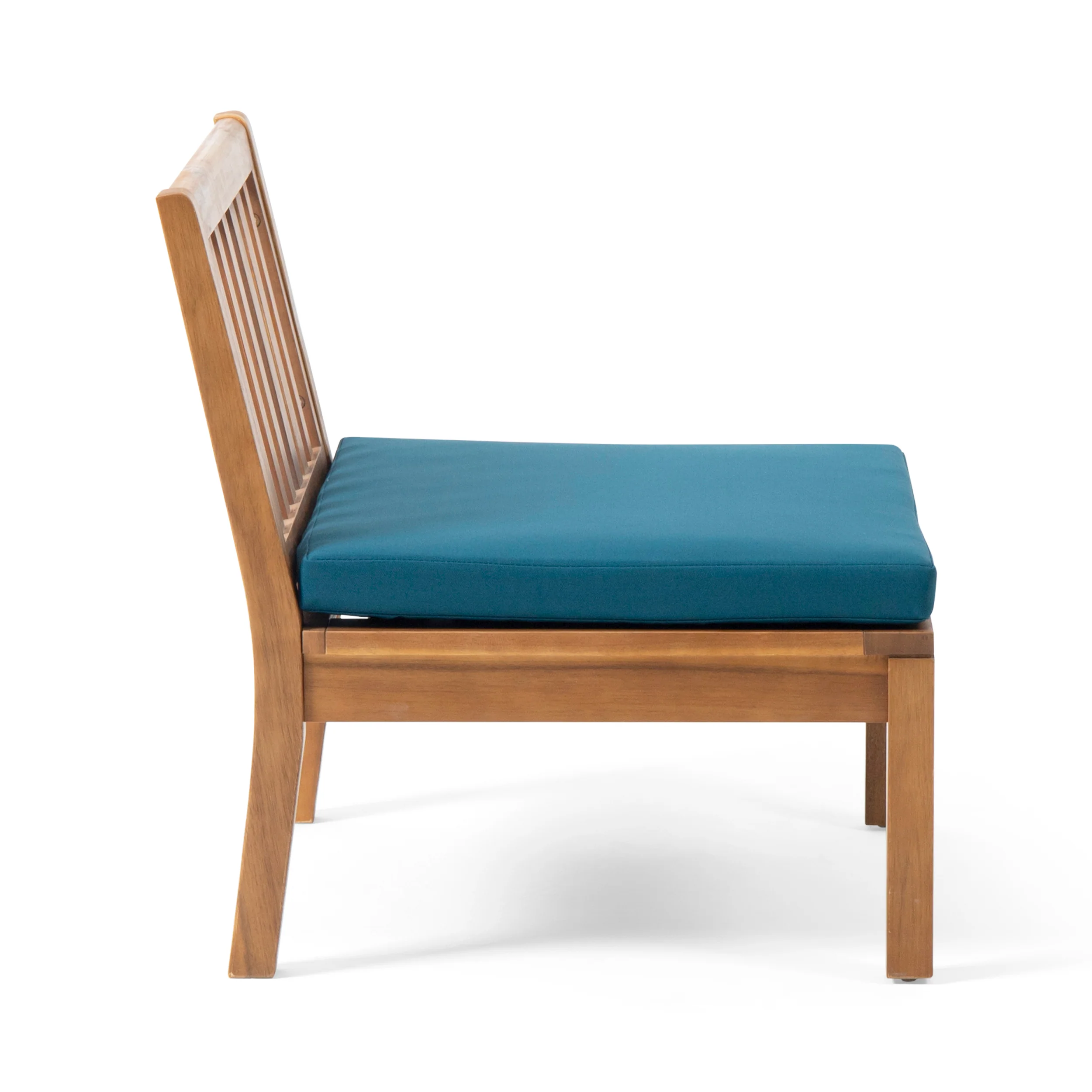 Yadira Outdoor Acacia Wood Chat Set with Side Table - furnishings