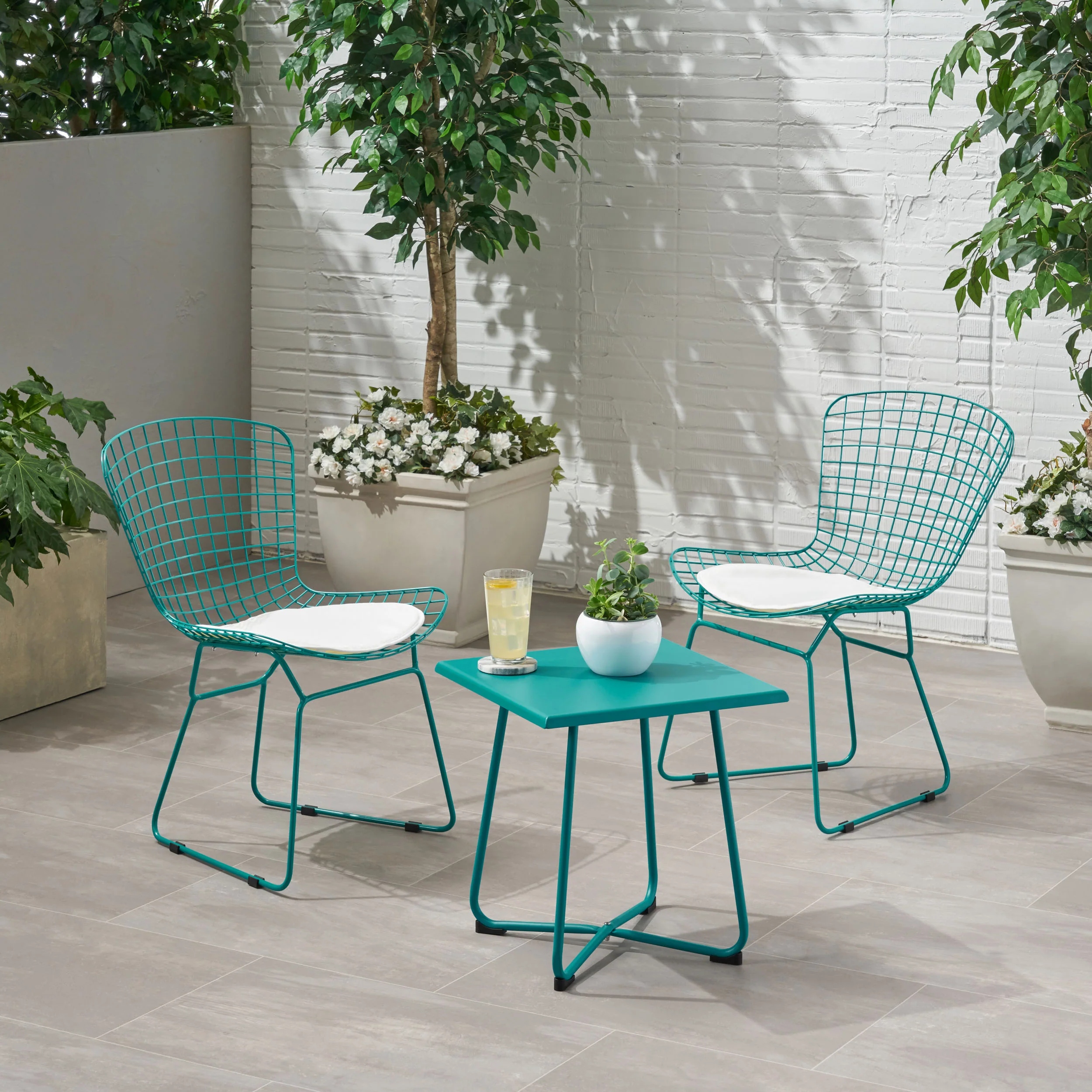 Ula Outdoor 2 Seater Chat Set with Cushions - furnishings