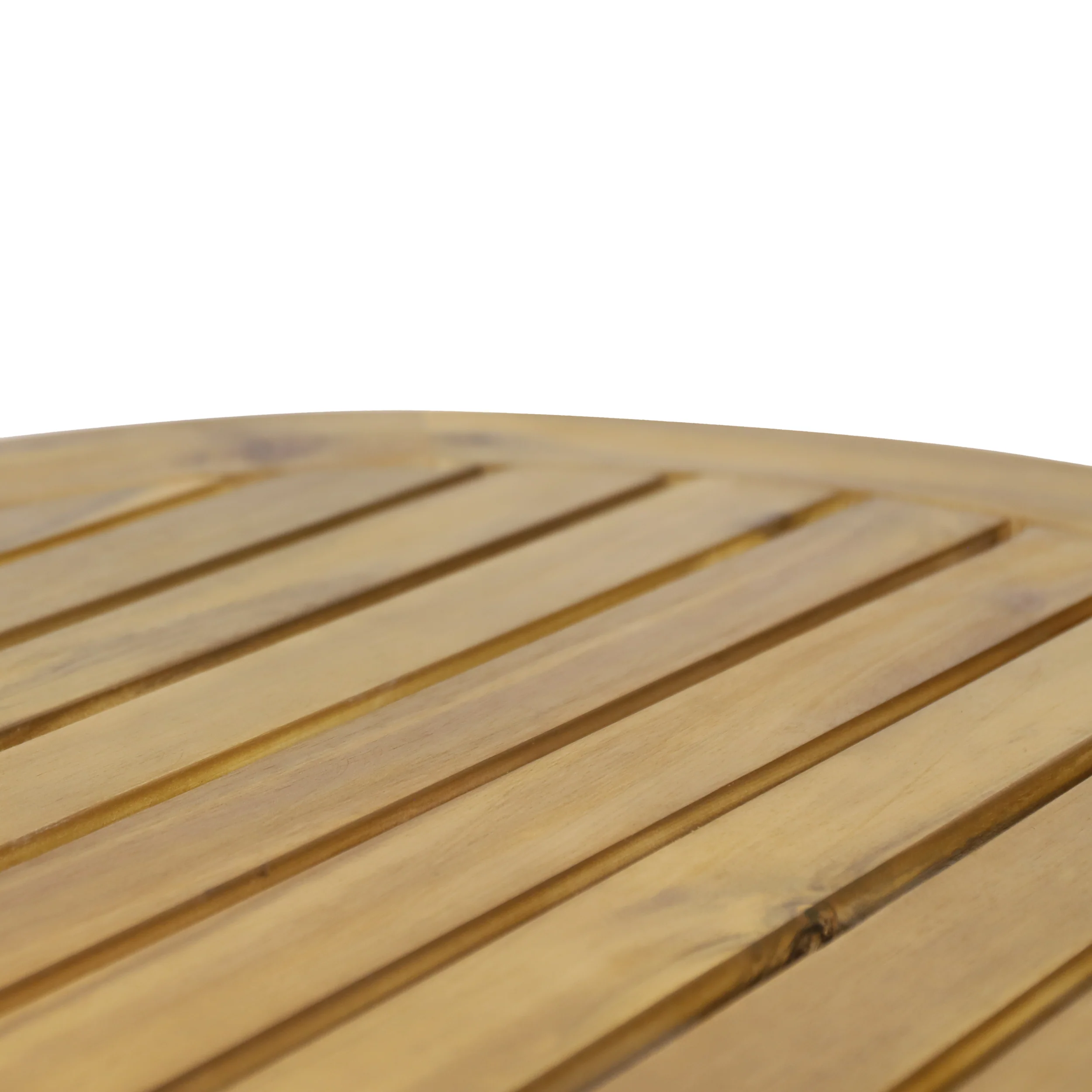 Dean Outdoor Acacia Wood Circular Coffee Table, Teak - furnishings