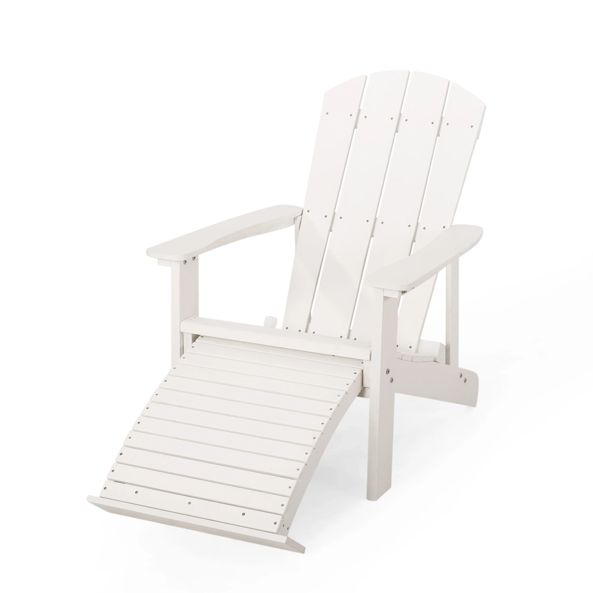 Matriel Outdoor Adirondack Chair with Retractable Ottoman (Set of 2) - furnishings