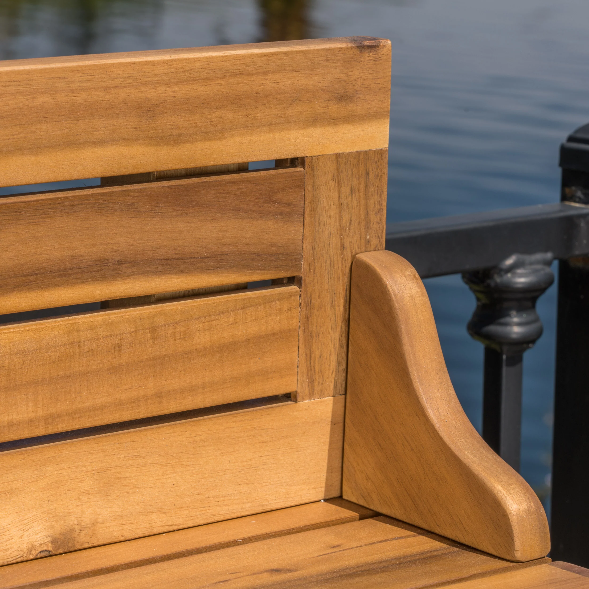 Pensacola Outdoor Acacia Wood Balcony Bar Table - furnishings