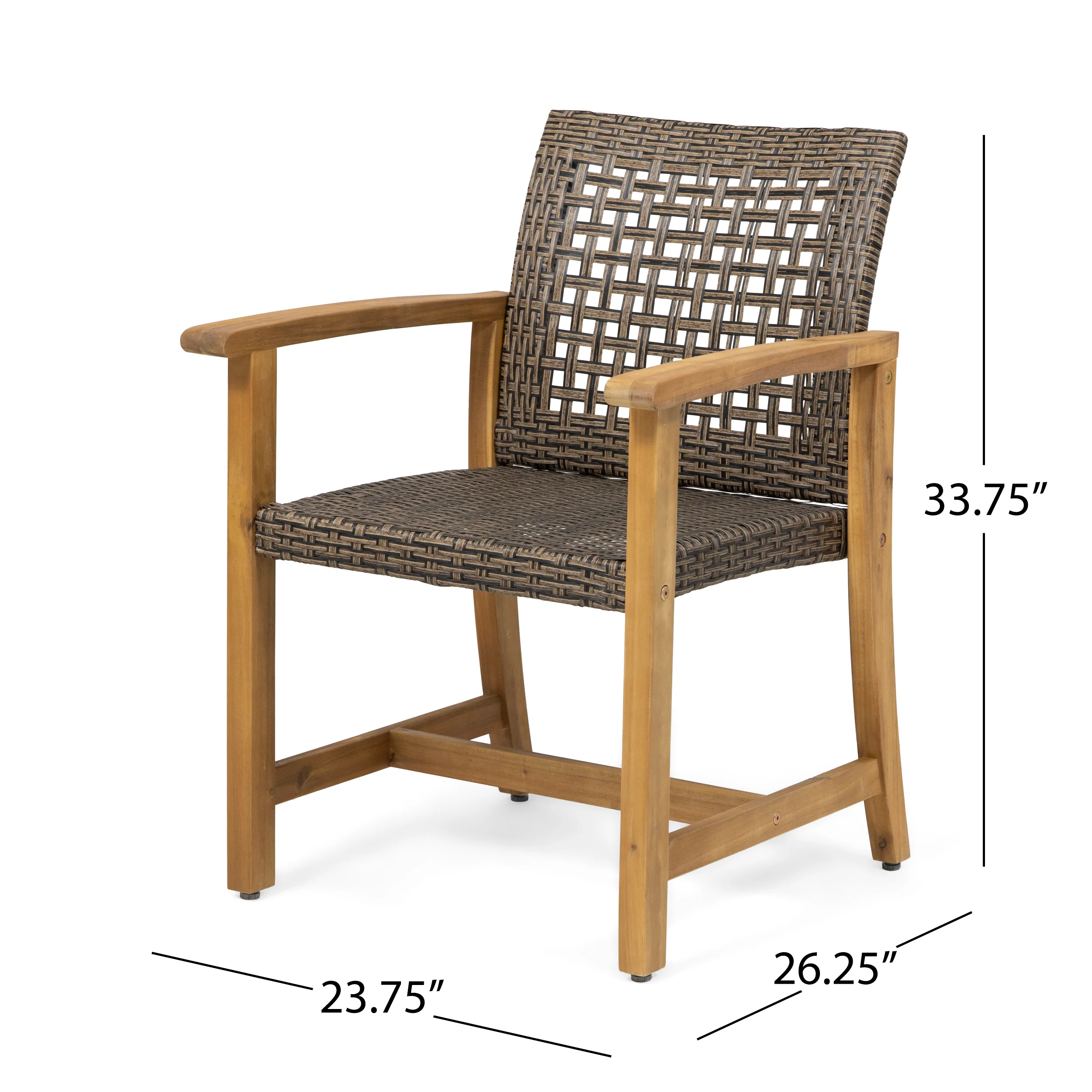 Levant Outdoor Acacia Wood Dining Chair (Set of 2) - furnishings