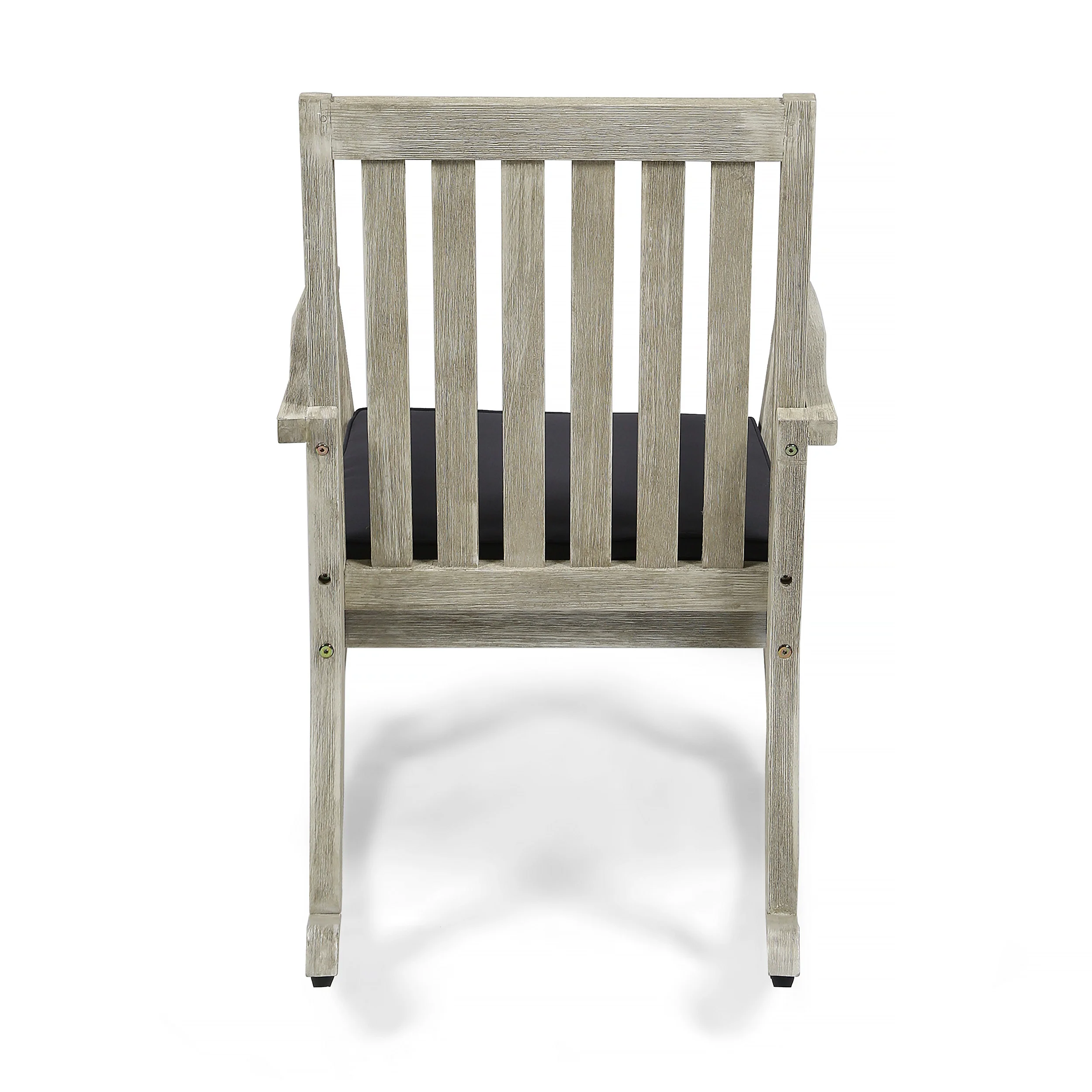 Yvonne Outdoor Acacia Wood Rocking Chair with Water-Resistant Cushions - furnishings