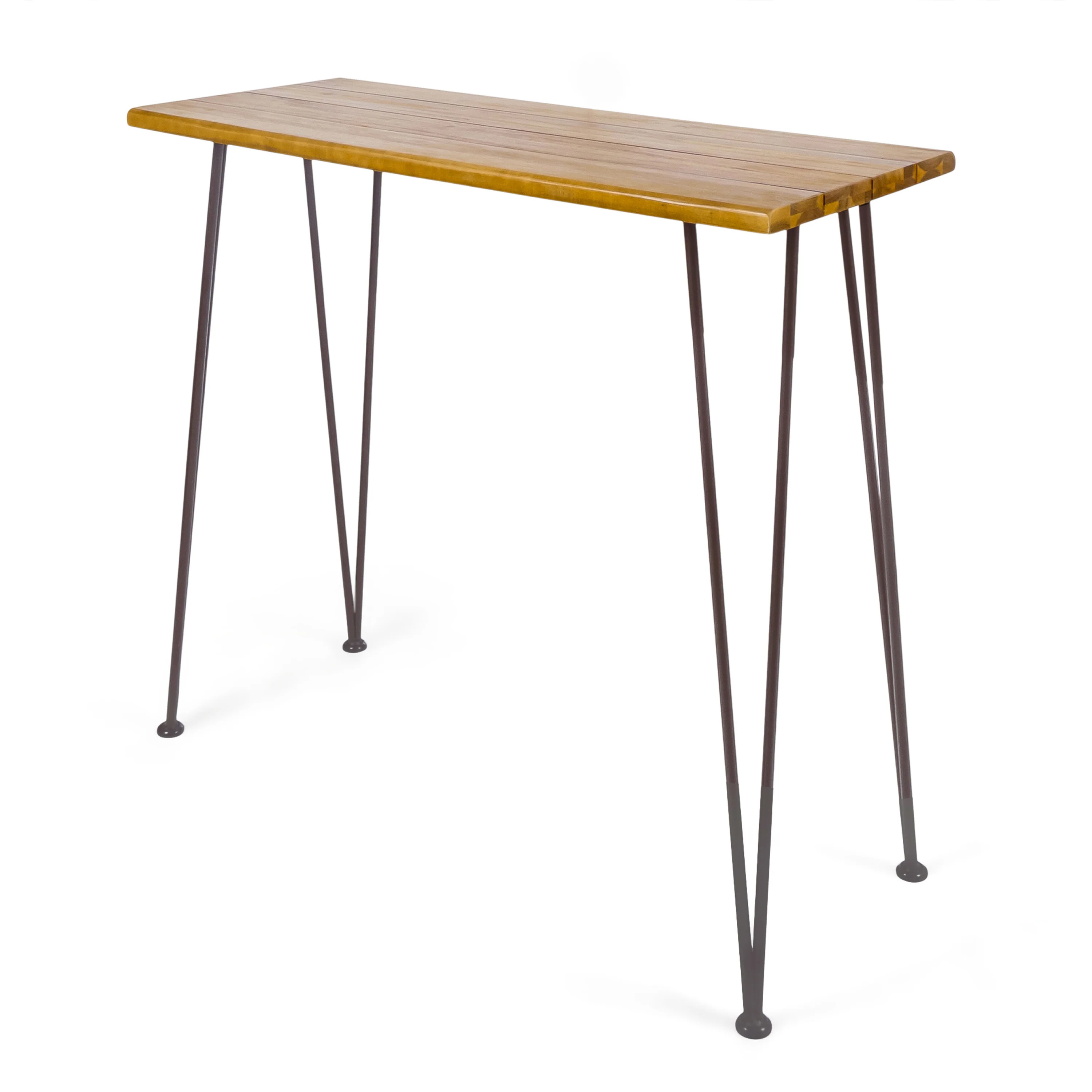Avy Outdoor Modern Industrial 3 Piece Acacia Wood Bar Set - furnishings