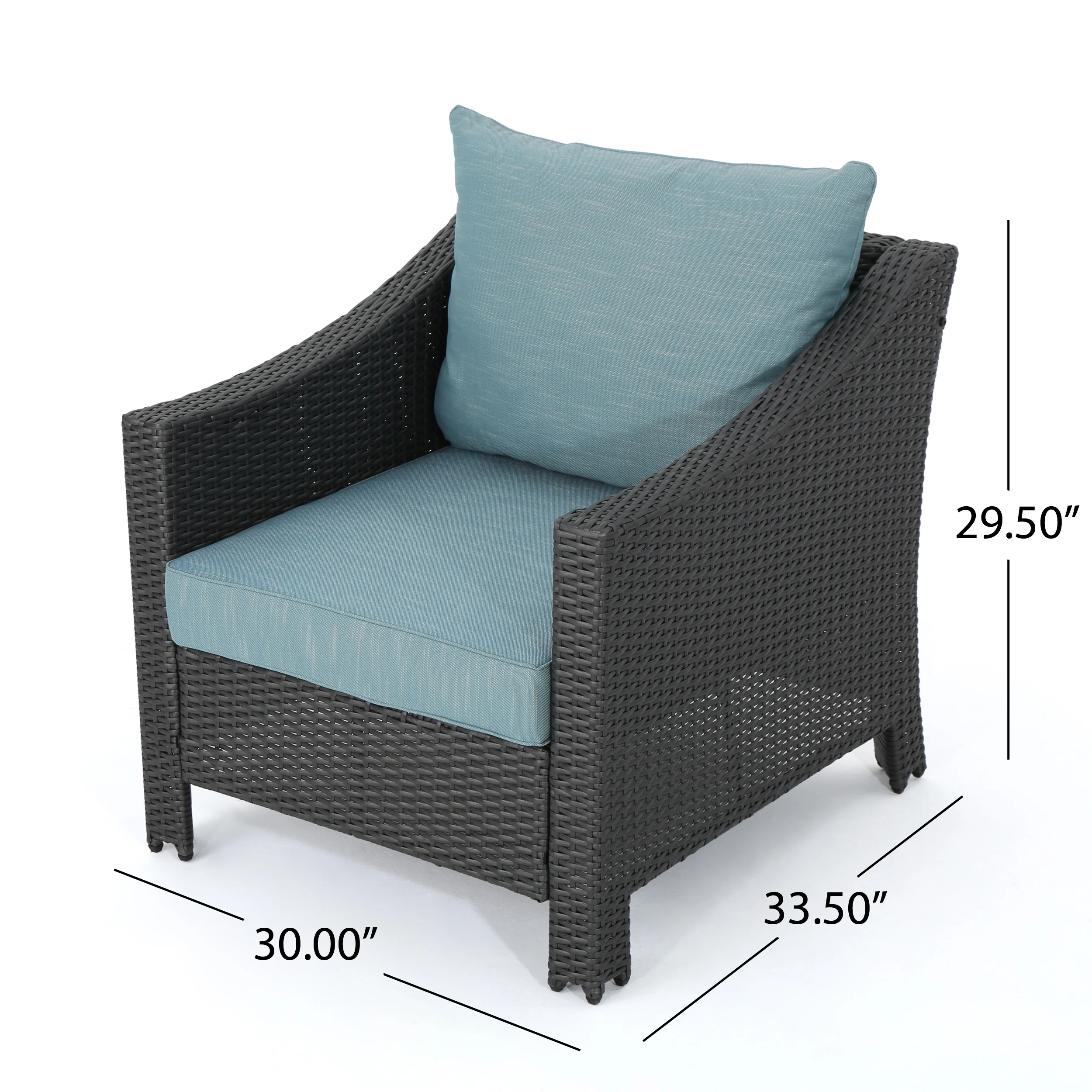 Aspen Outdoor 5 Piece Gray Wicker Chat Set with Stone Finished Fire Pit - furnishings