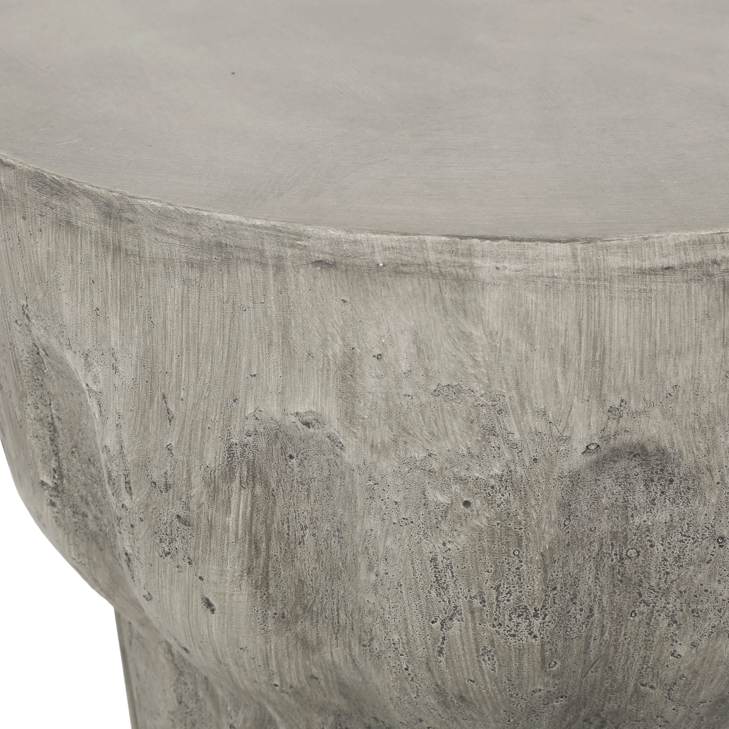 Carmello Outdoor Contemporary Lightweight Concrete Accent Side Table - furnishings