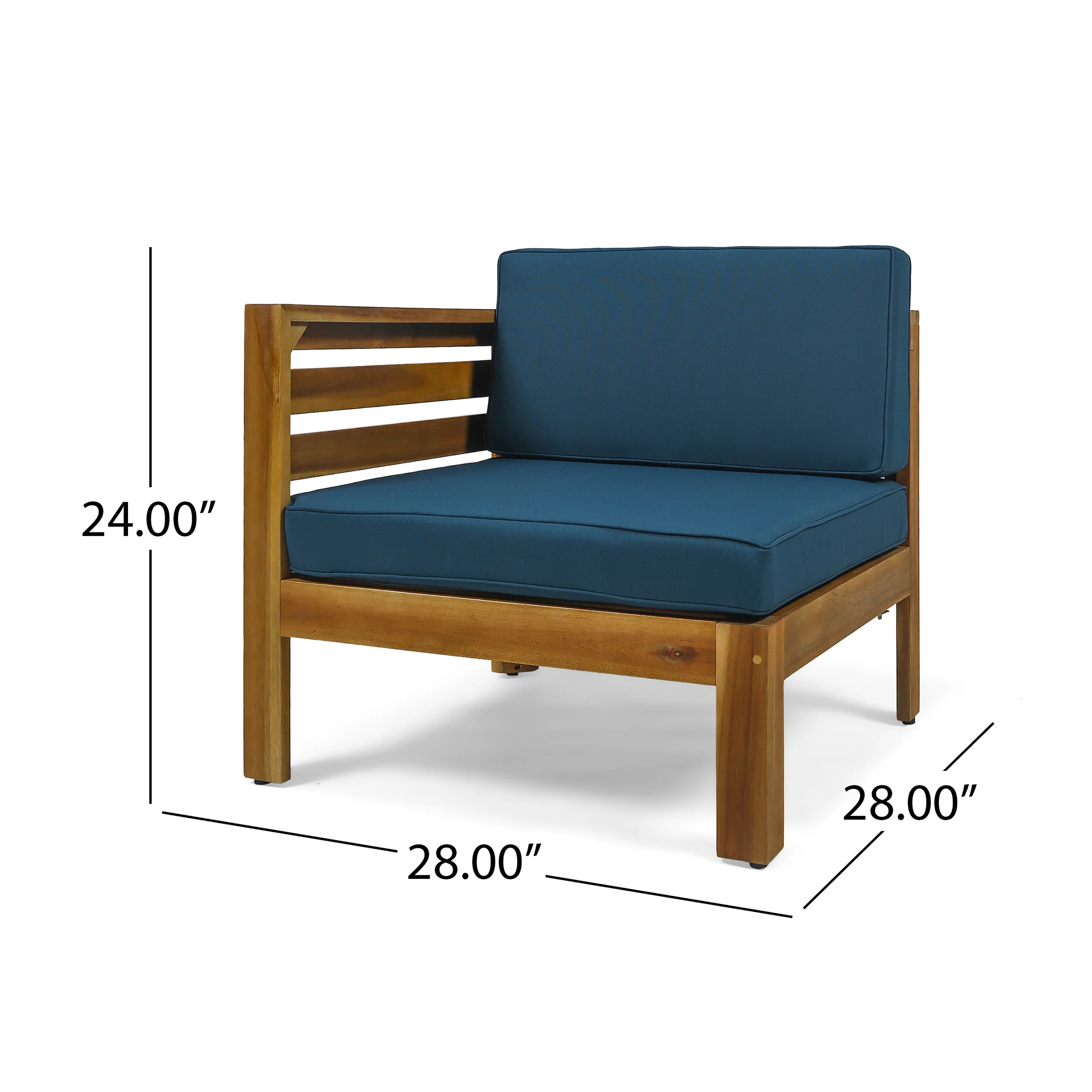 Canal Outdoor 5 Piece Acacia Wood Sofa Set - furnishings