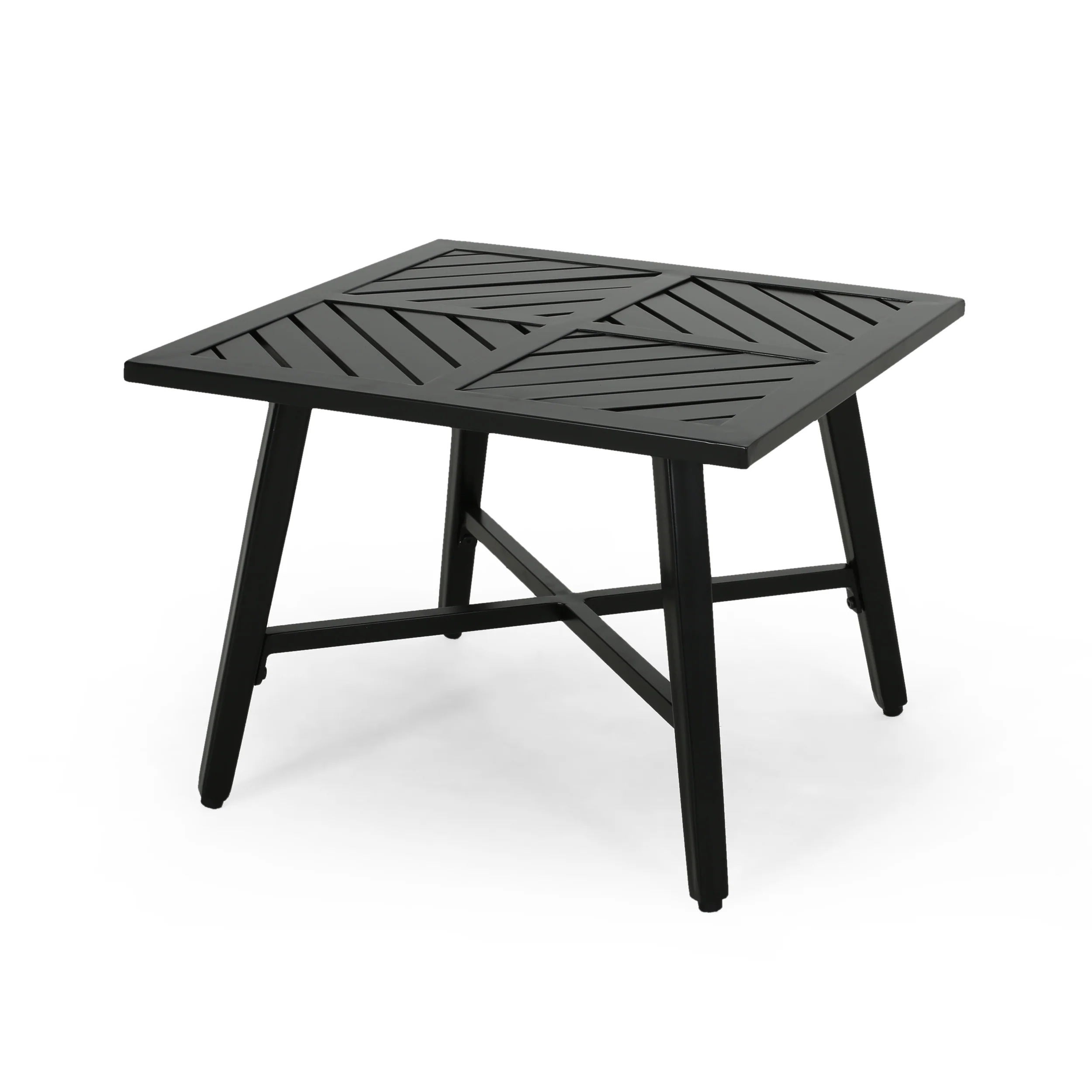 Carlson Diego Outdoor Aluminum Side Table, Matte Black - furnishings