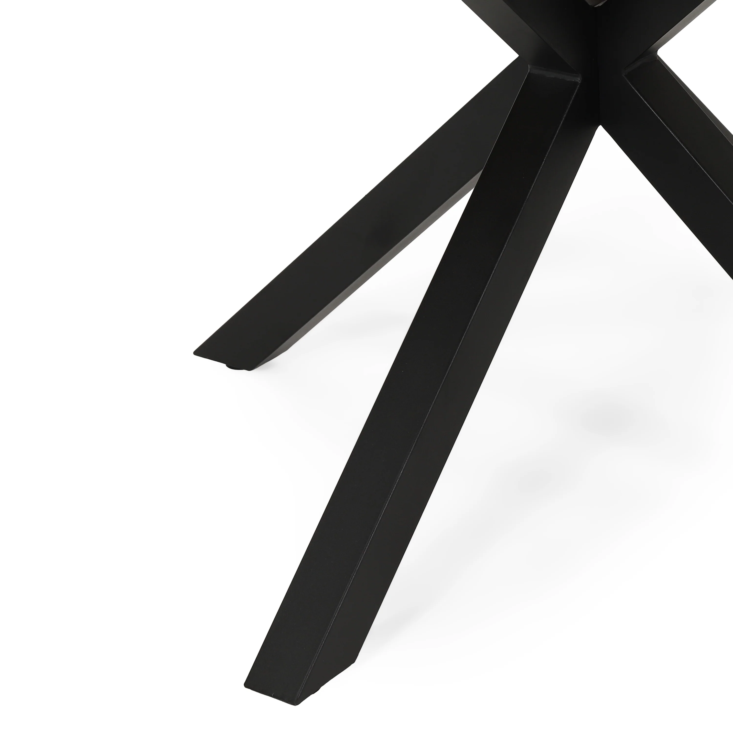 Mellie Outdoor Acacia Wood Circular Dining Table, Teak and Black - furnishings
