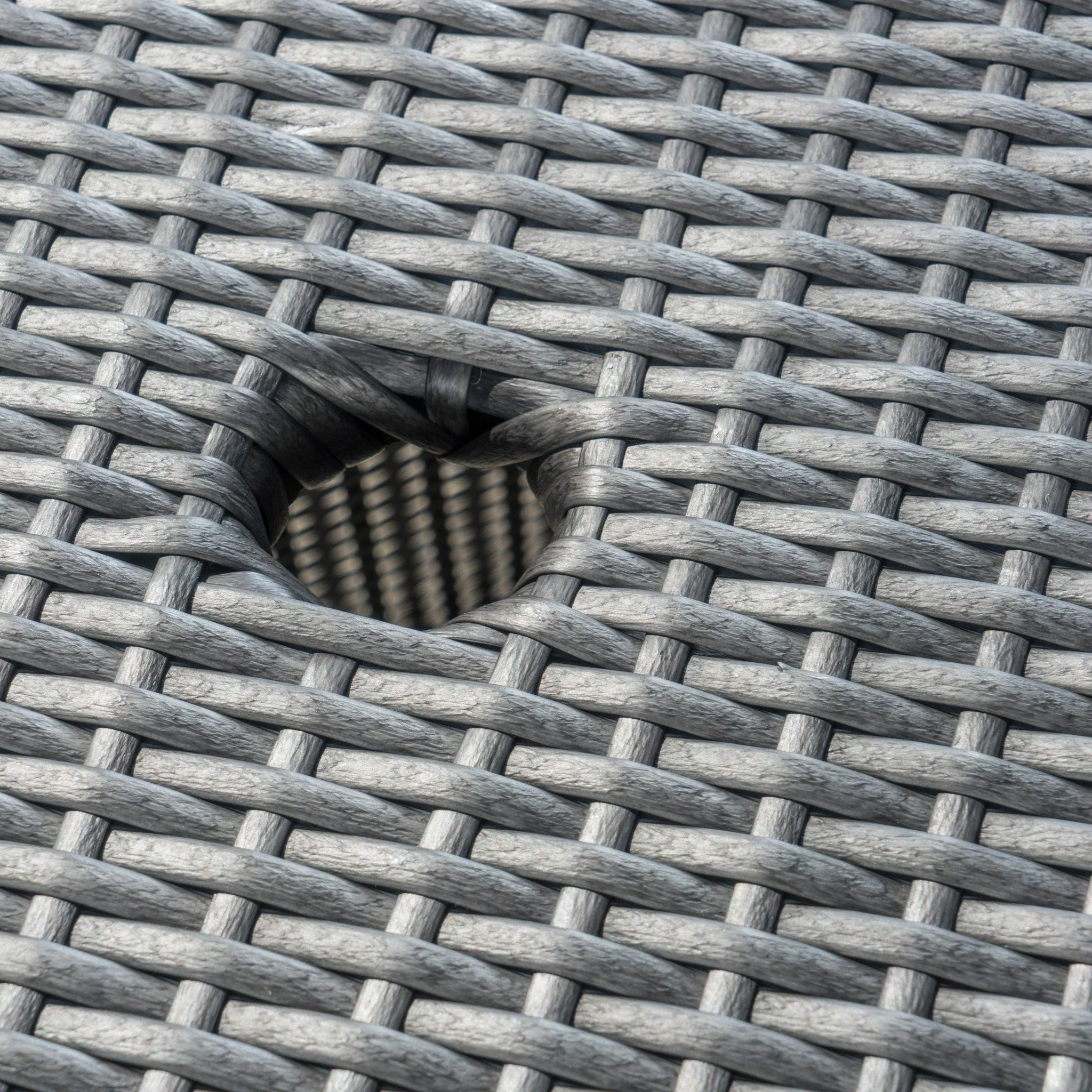Bristle Outdoor Grey Wicker Round Dining Table - furnishings