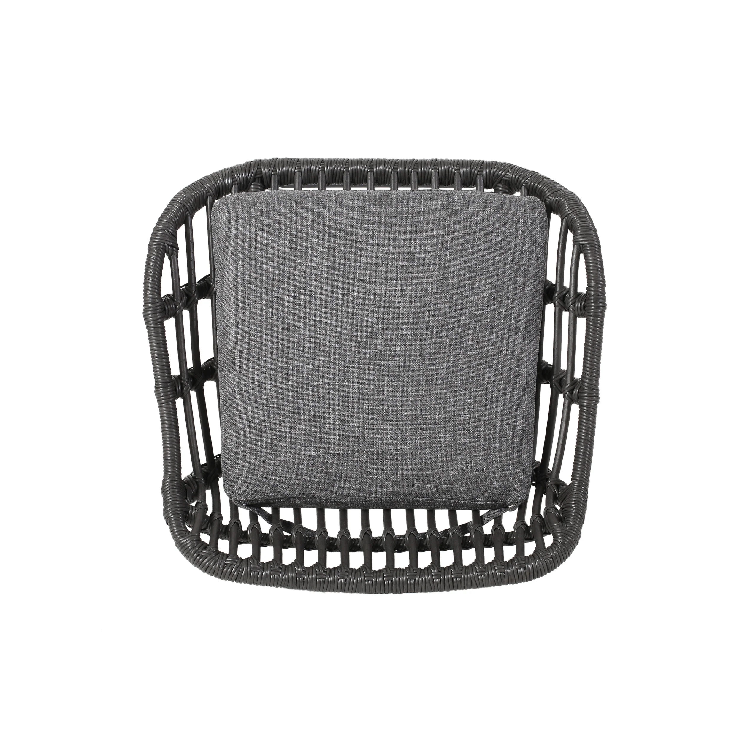 Isador Outdoor Wicker Barstools with Cushions (Set of 4) - furnishings