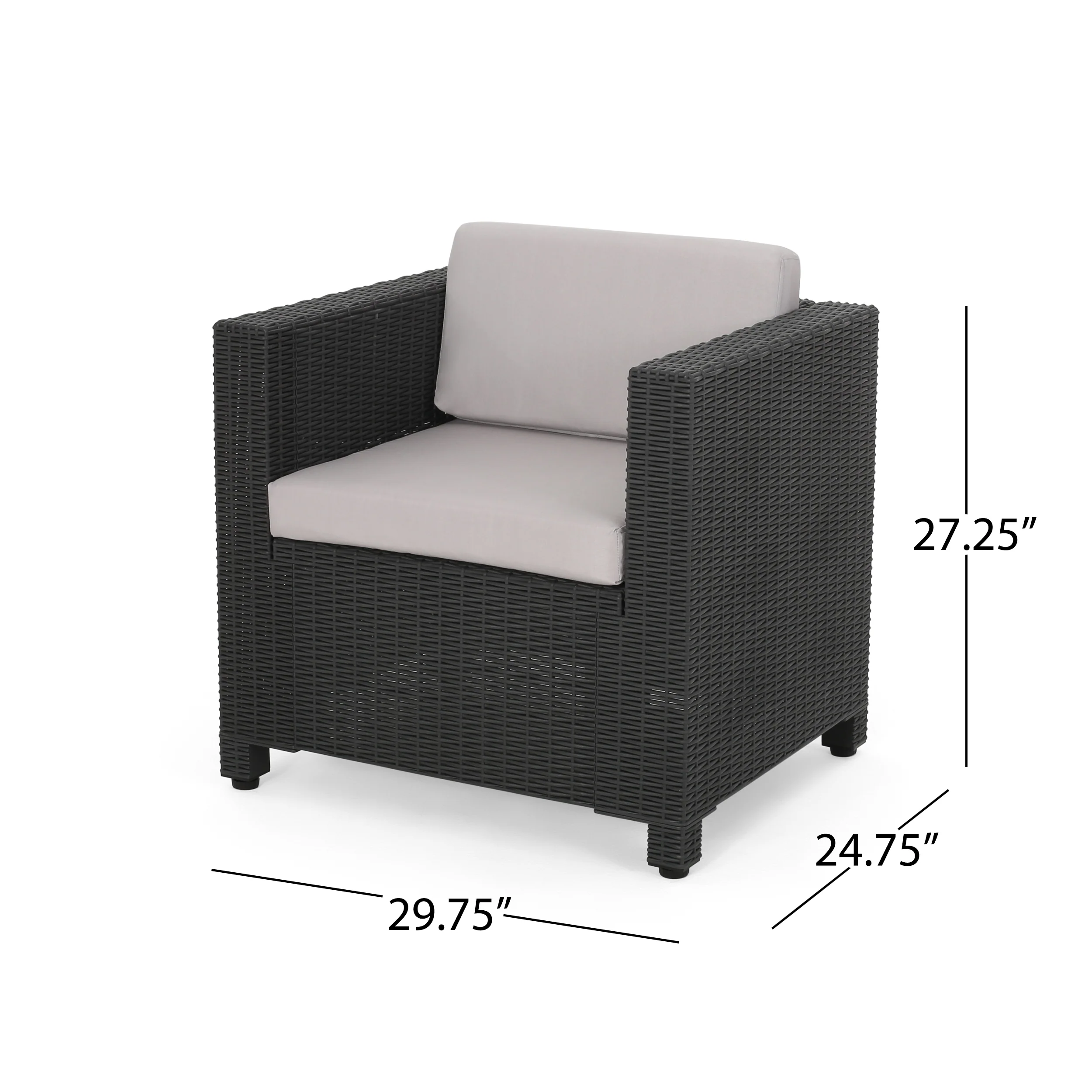 Riley Outdoor Wicker Print 2 Seater Chat Set with Side Table - furnishings