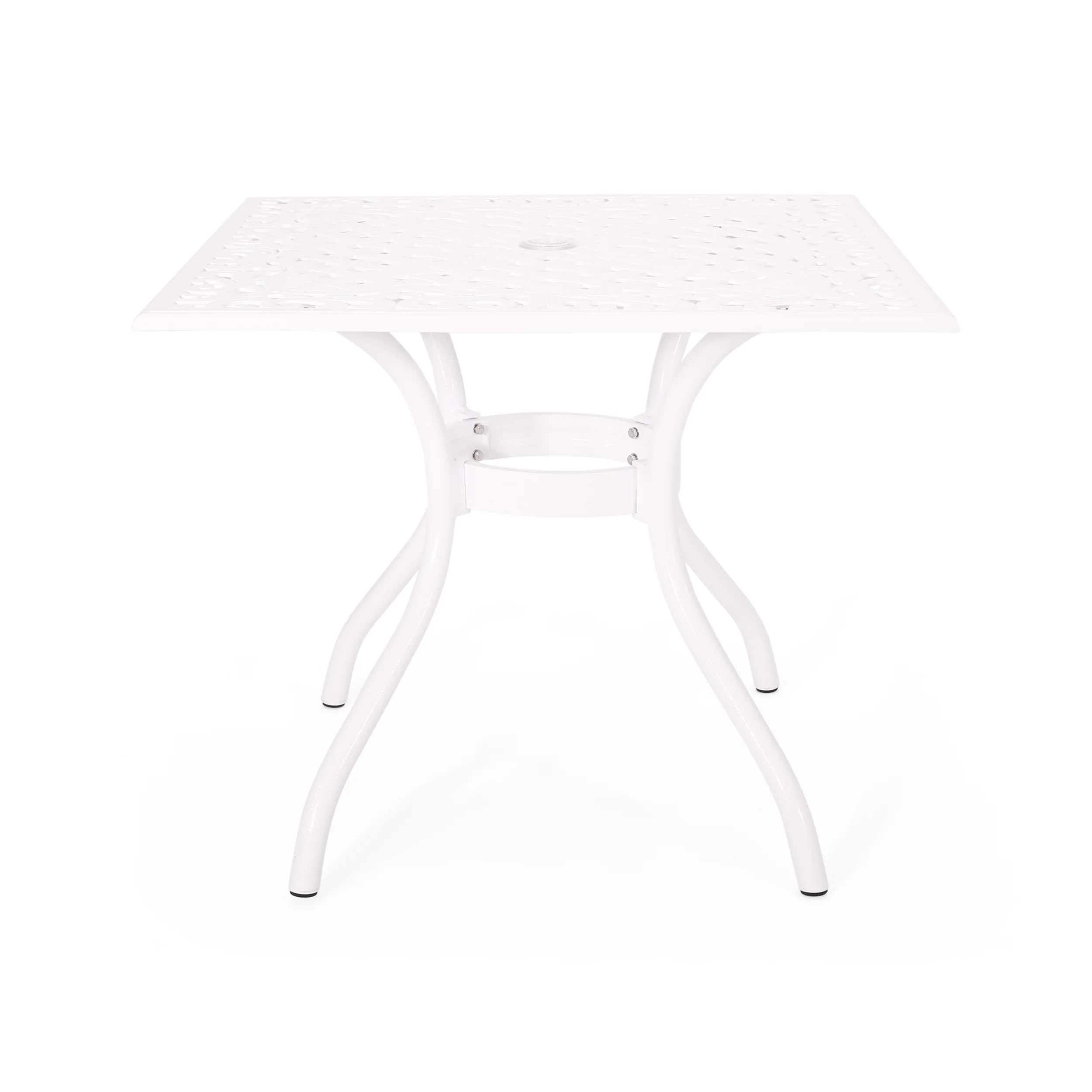 Honolulu Traditional Outdoor Aluminum Square Dining Table - furnishings