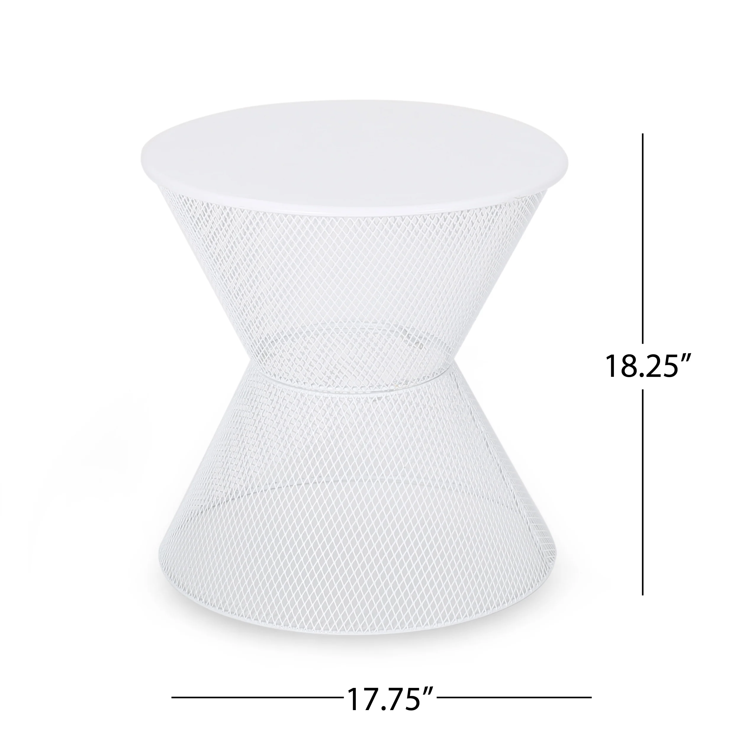 Tristian Modern Outdoor Iron Side Table - furnishings