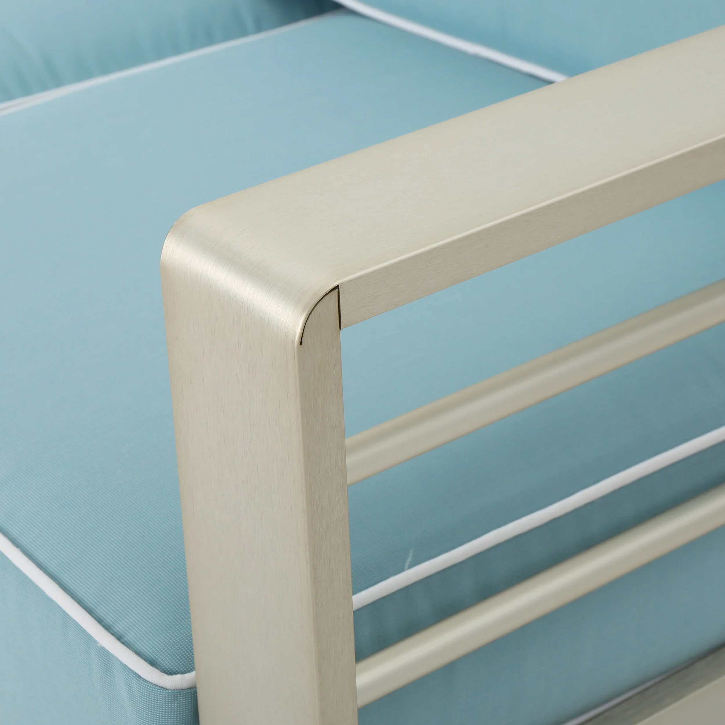 Crested Bay Outdoor Aluminum Loveseat and Coffee Table Set - furnishings
