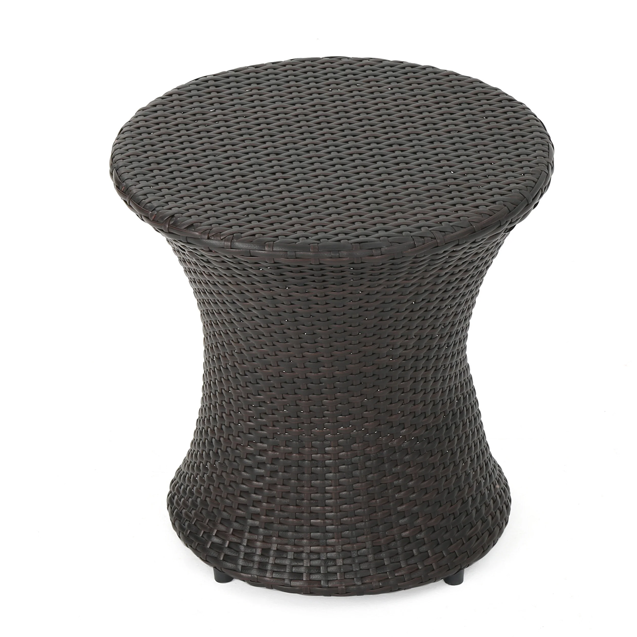 Capella Outdoor 3 Piece Multi-brown Wicker Stacking Chair Chat Set - furnishings