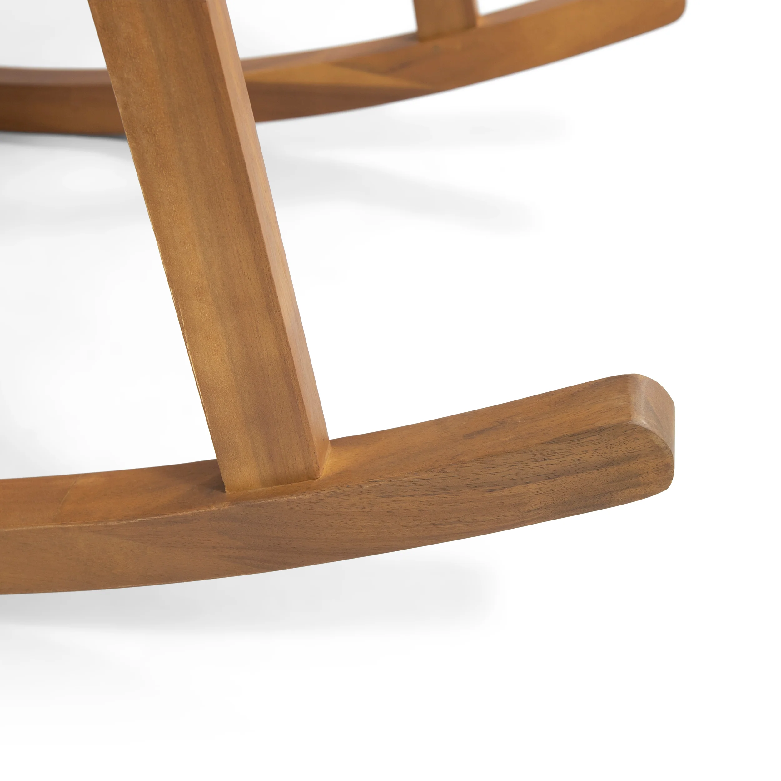 Sandra Outdoor Acacia Wood 2 Seater Rocking Chairs and Side Table Set - furnishings