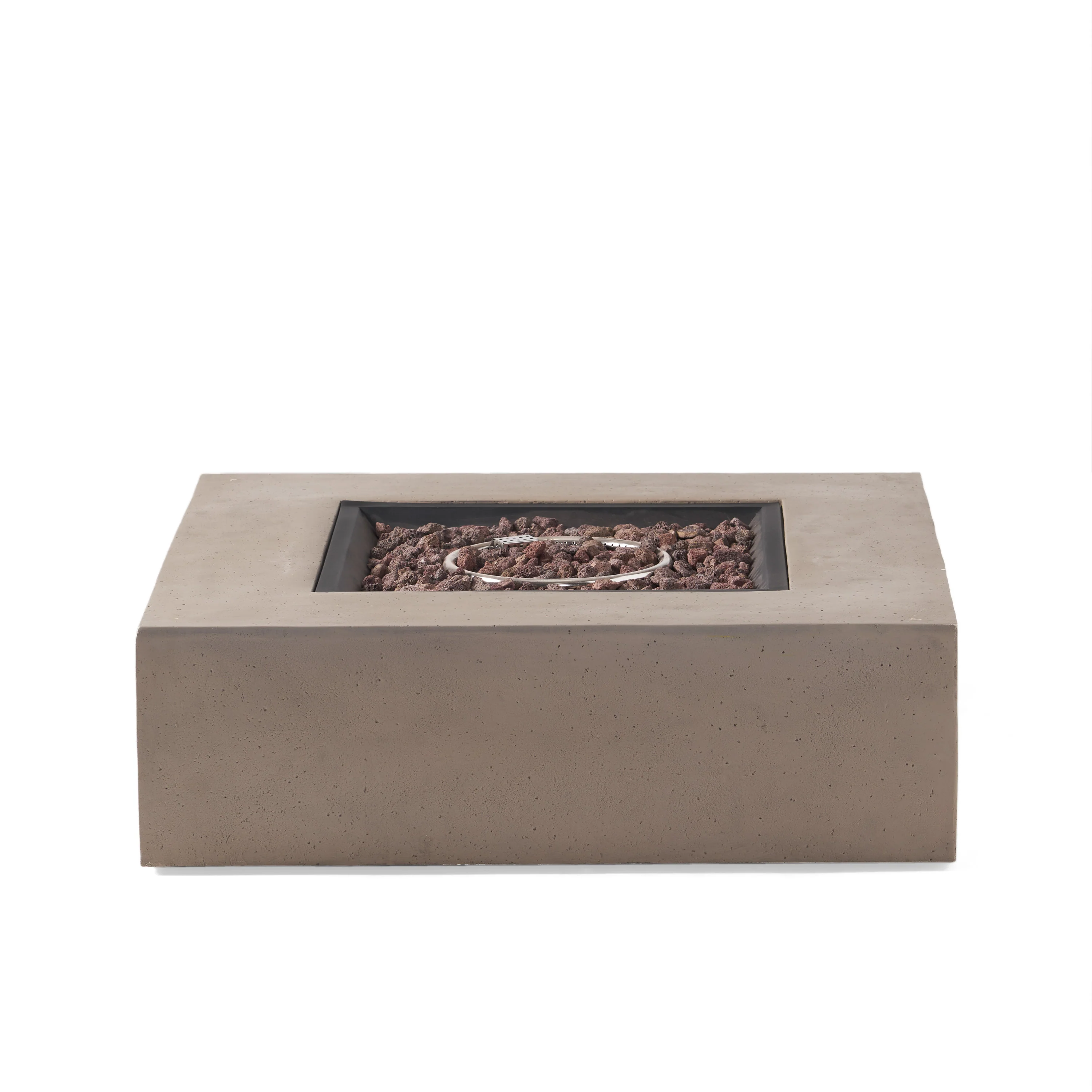 Ravello Outdoor V-Shaped Sectional Sofa Set with Fire Pit - furnishings