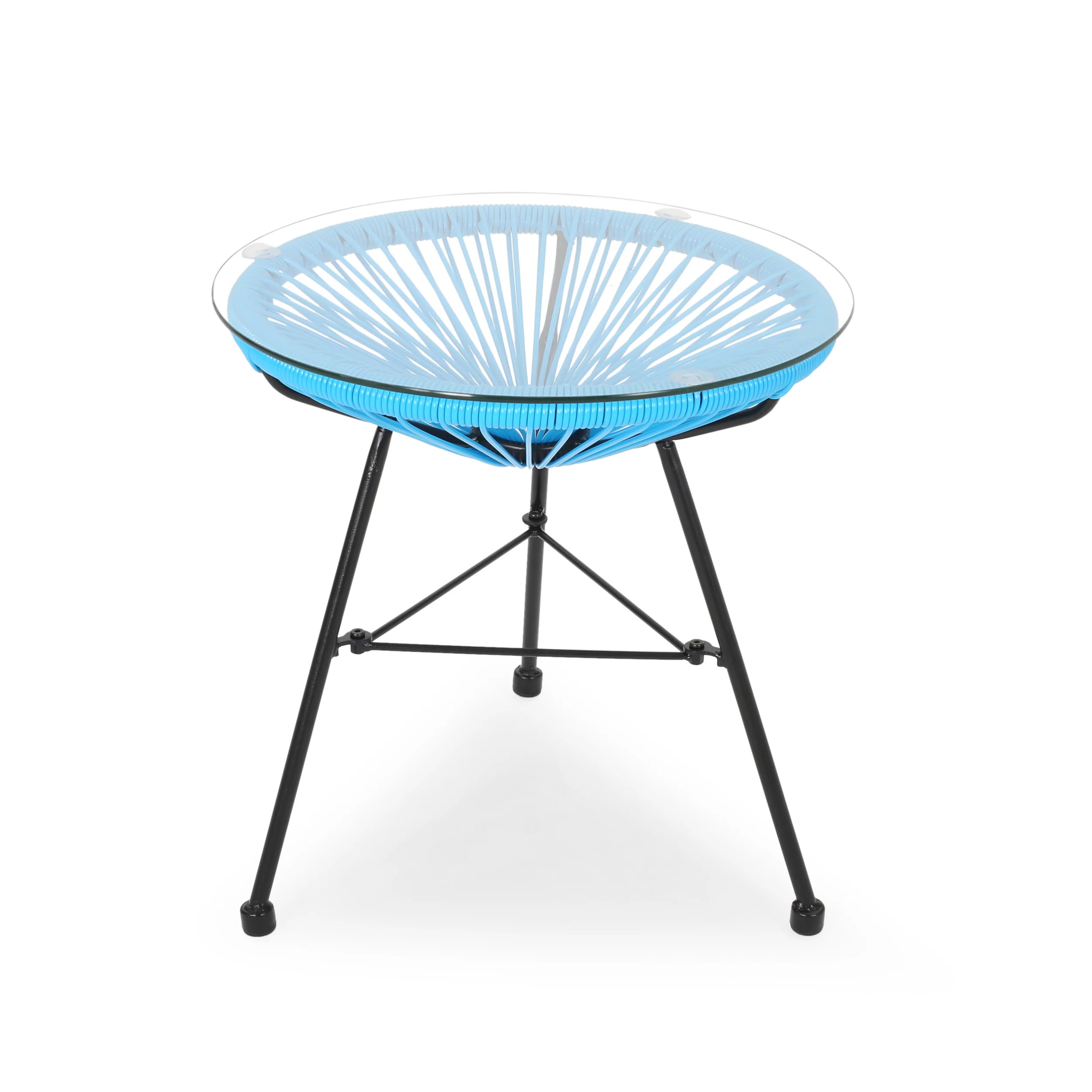 Chrissy Outdoor Modern 2 Seater Faux Rattan Chat Set - furnishings