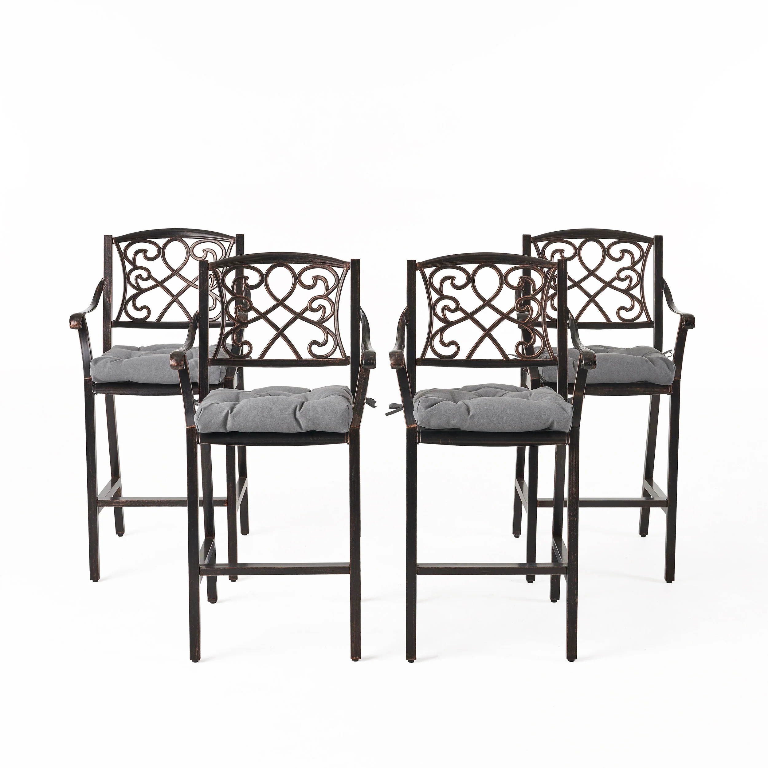 Sibyl Outdoor Barstool with Cushion (Set of 4) - furnishings