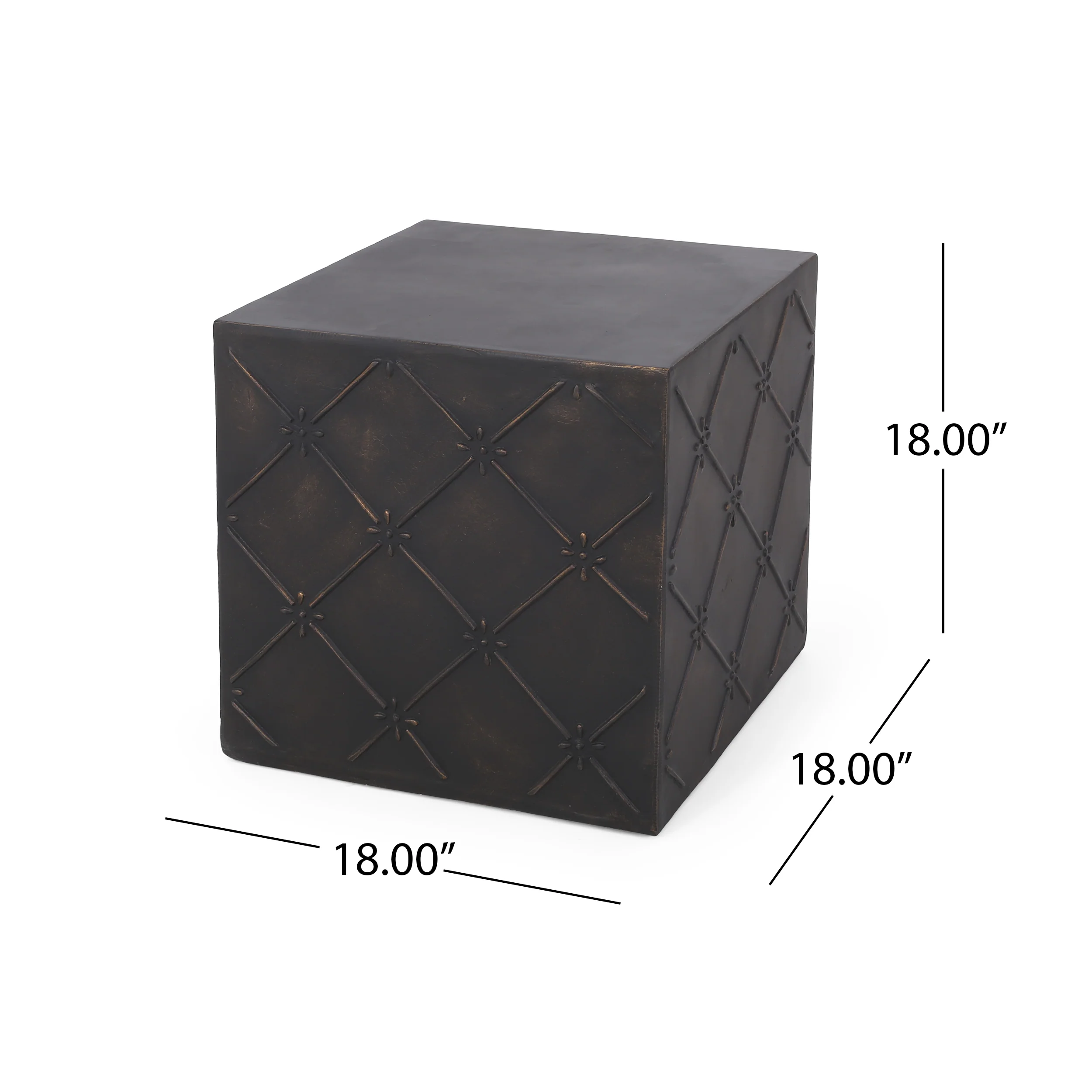 Baxton Outdoor Lightweight Concrete Side Table - furnishings