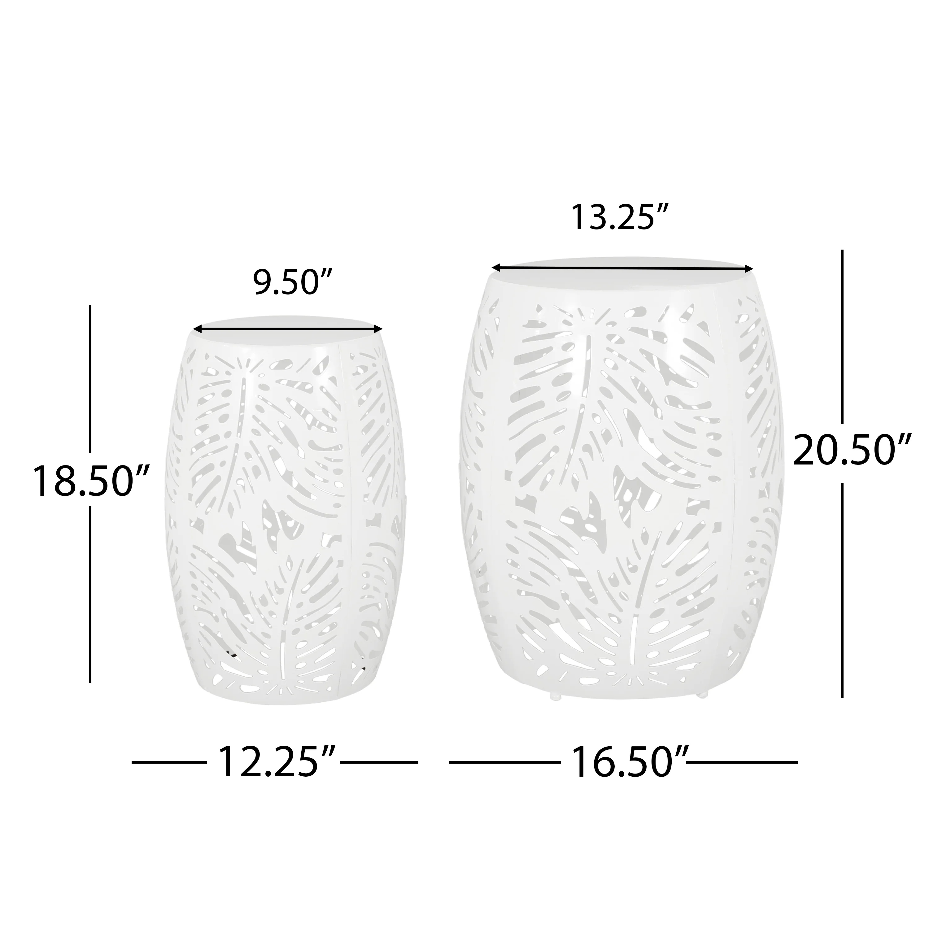 Holt Outdoor Metal Side Tables, Set of 2 - furnishings