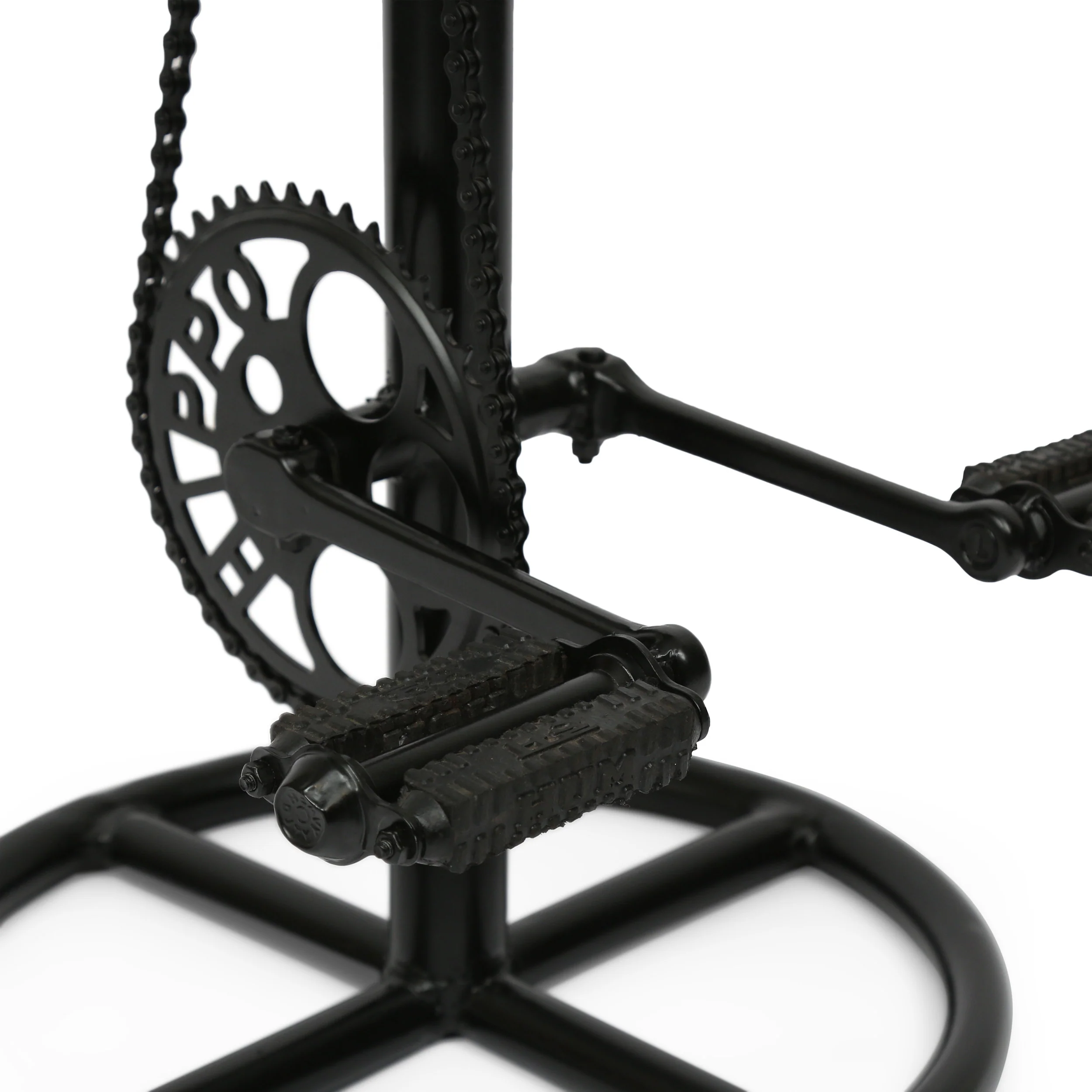 Lepley Industrial Handcrafted Mango Wood Pedal Barstool - furnishings