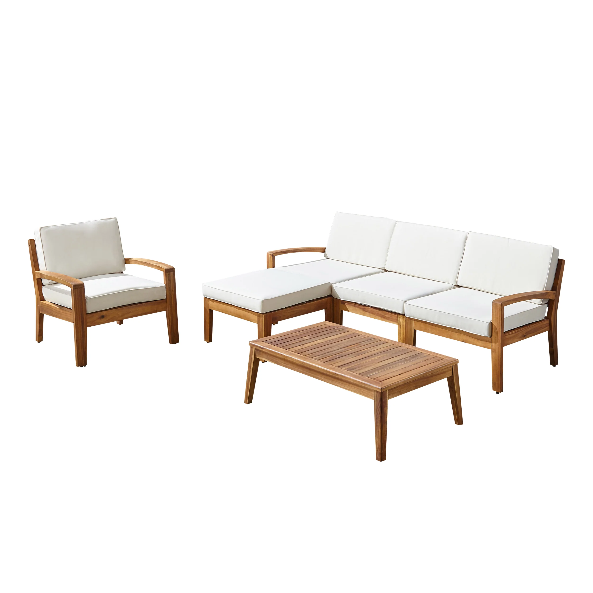 Parma 4-Seater Sectional Sofa Set For Patio with Club Chair - furnishings
