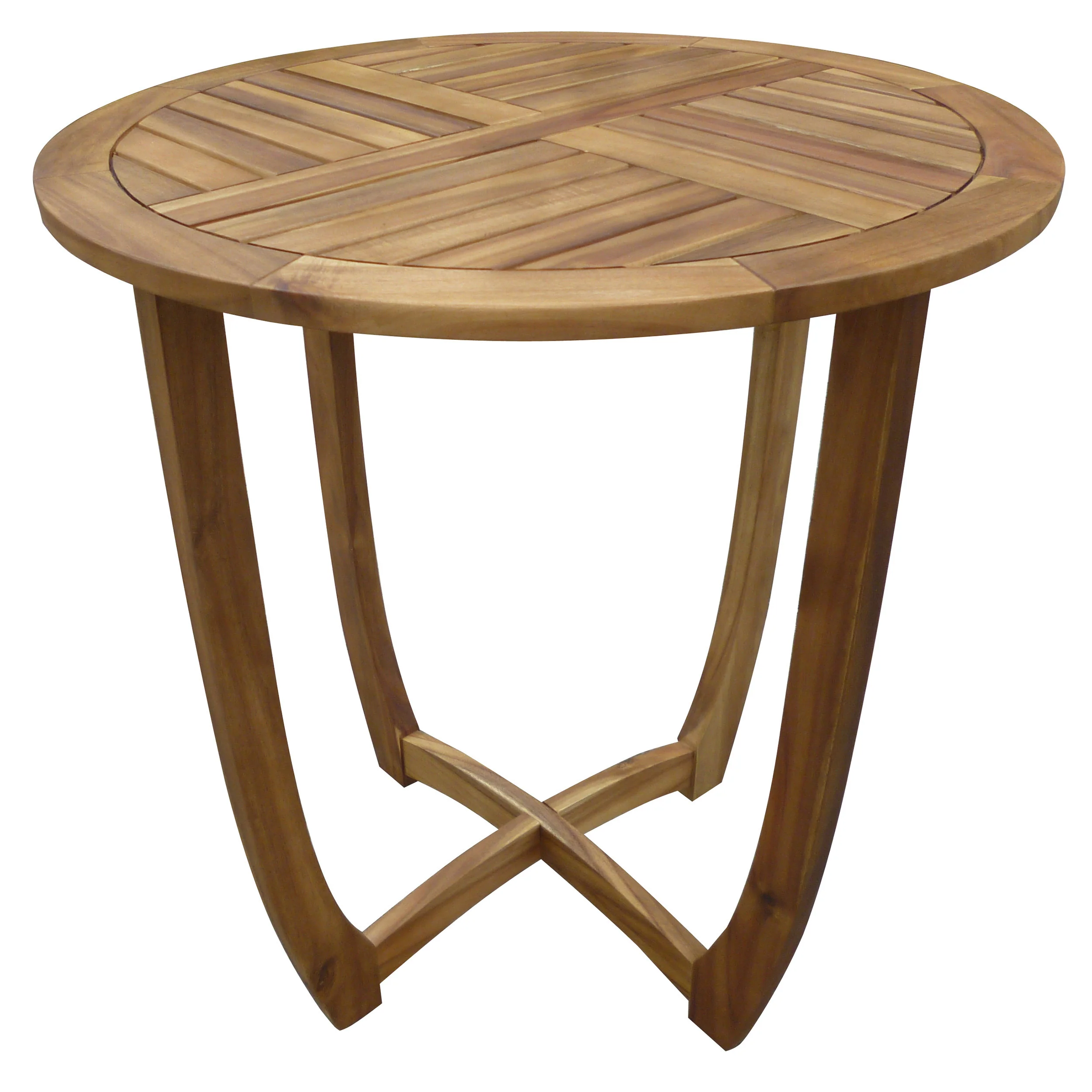 Navarro Outdoor Acacia Wood Bistro Table, Teak - furnishings