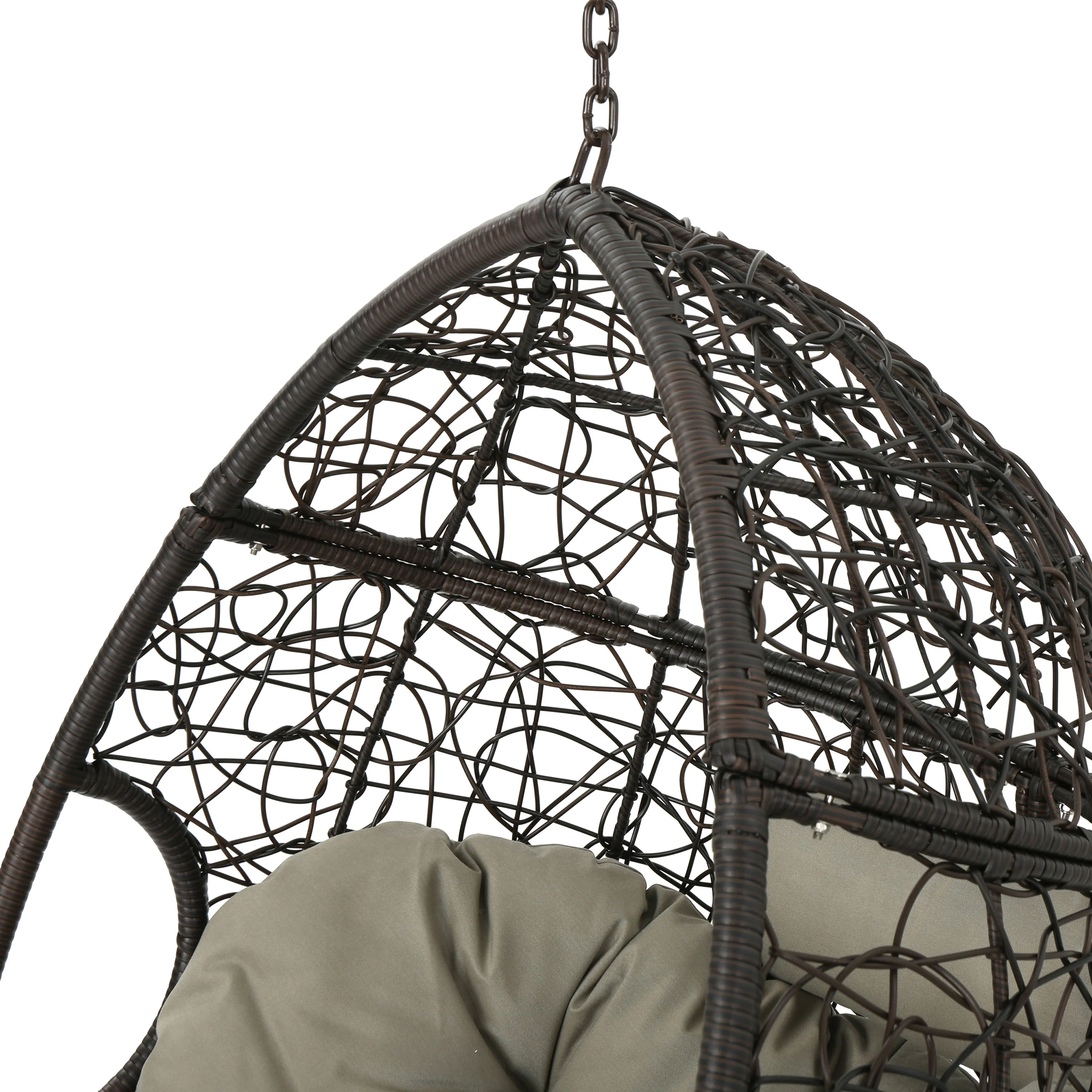 Kyle Outdoor Wicker Hanging Teardrop / Egg Chair - furnishings