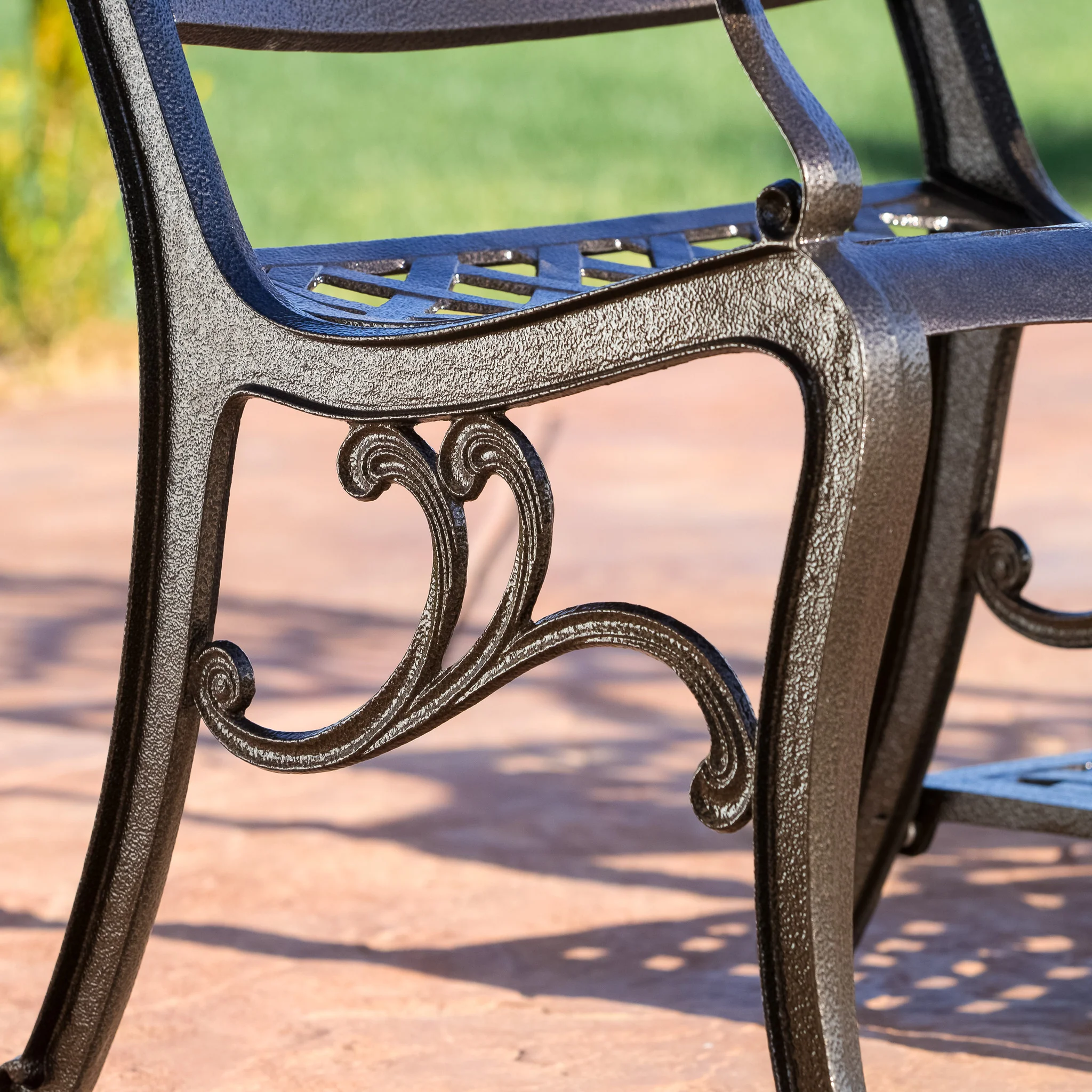 Prague Outdoor Cast Aluminum 2-Seater Set - furnishings