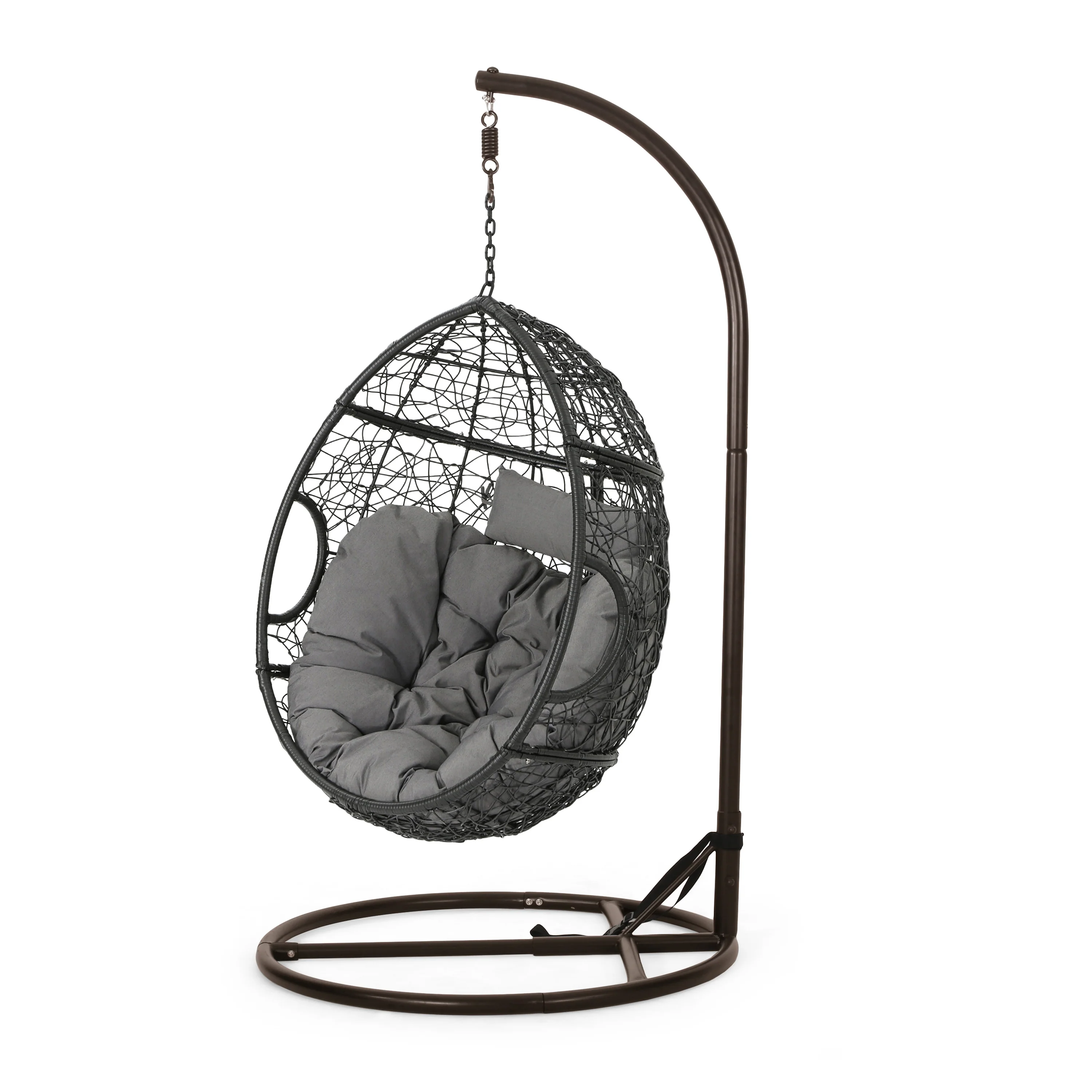 Kyle Outdoor Wicker Hanging Teardrop / Egg Chair - furnishings