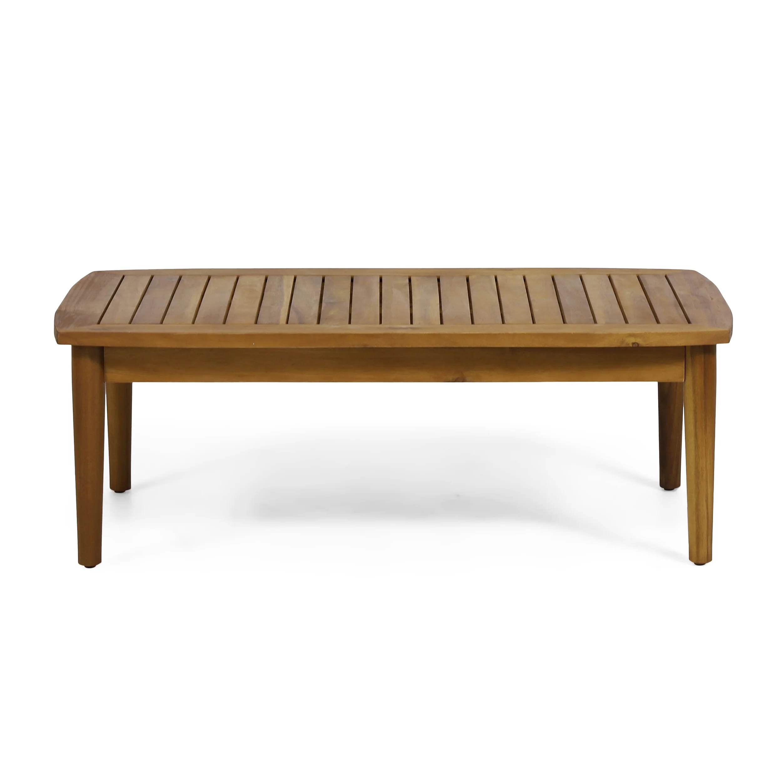 Emmry Outdoor Acacia Wood 4 Seater Chat Set with Coffee Table - furnishings