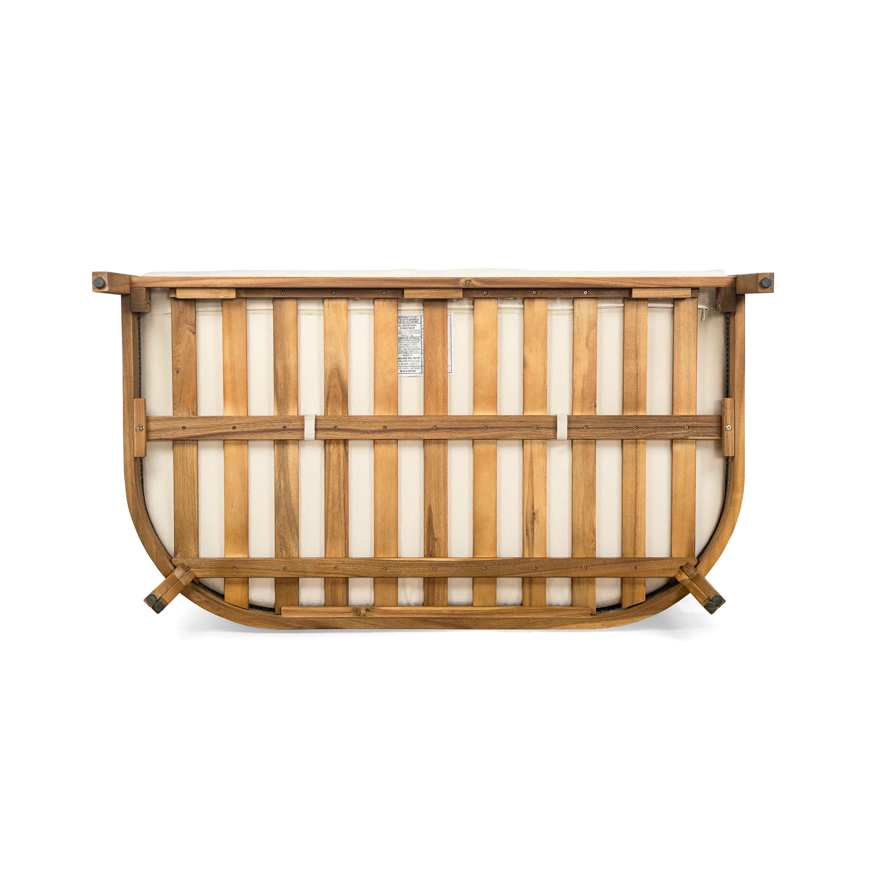 Evandere Teak Rope Weave Acacia Wood Outdoor Loveseat and Coffee Table Set - furnishings