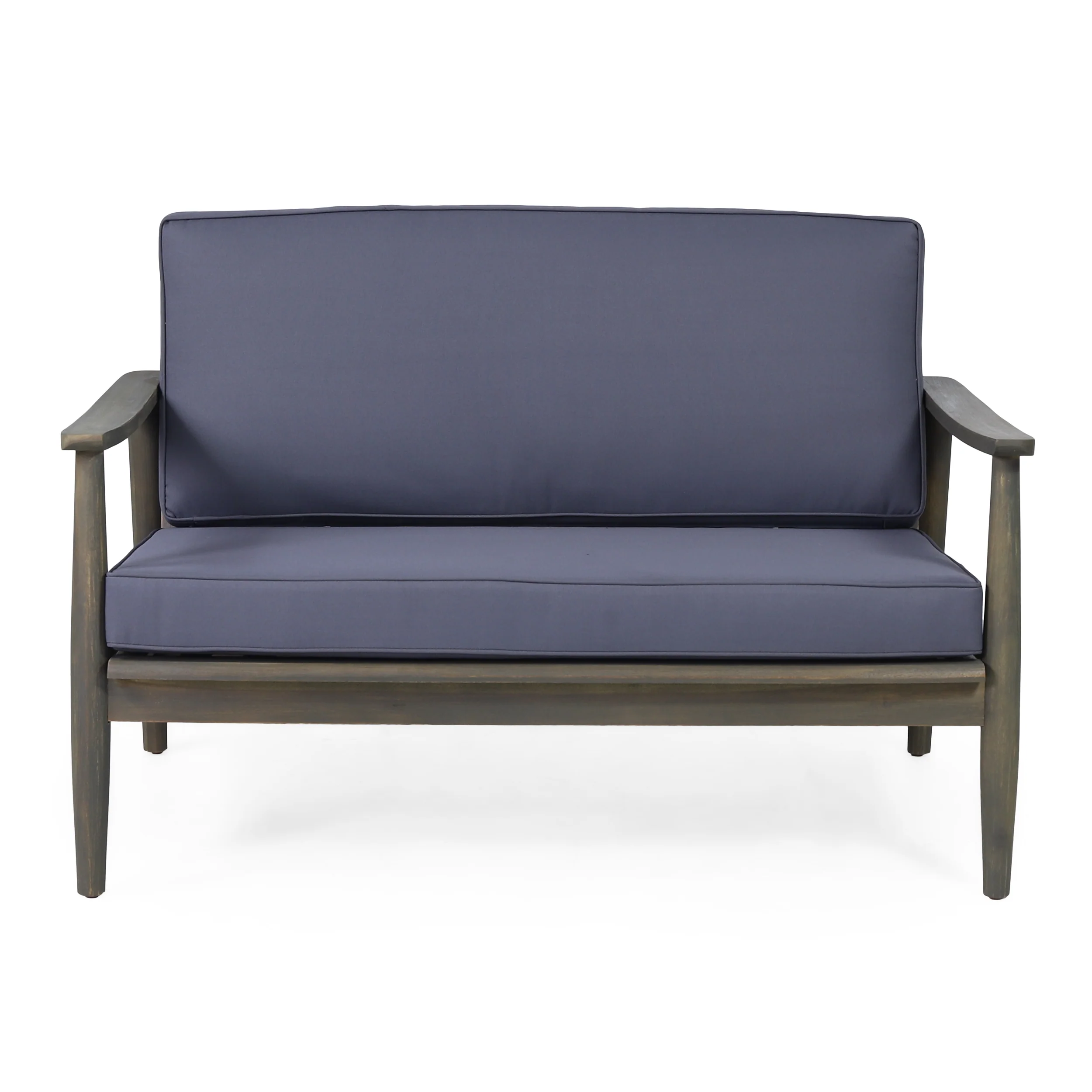 Emmry Outdoor Acacia Wood 4 Seater Chat Set with Coffee Table - furnishings