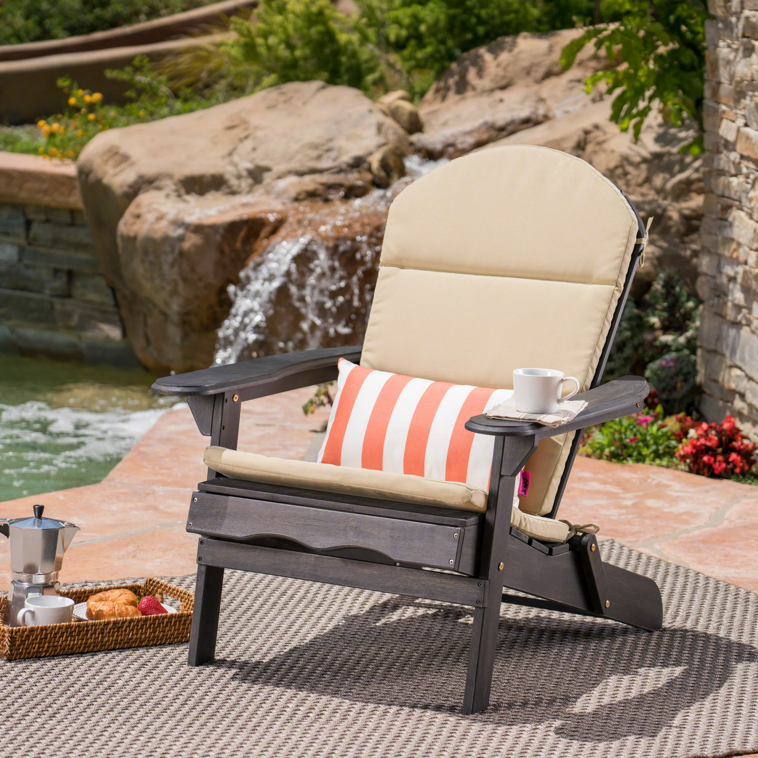 Reed Outdoor Water-Resistant Adirondack Chair Cushion - furnishings