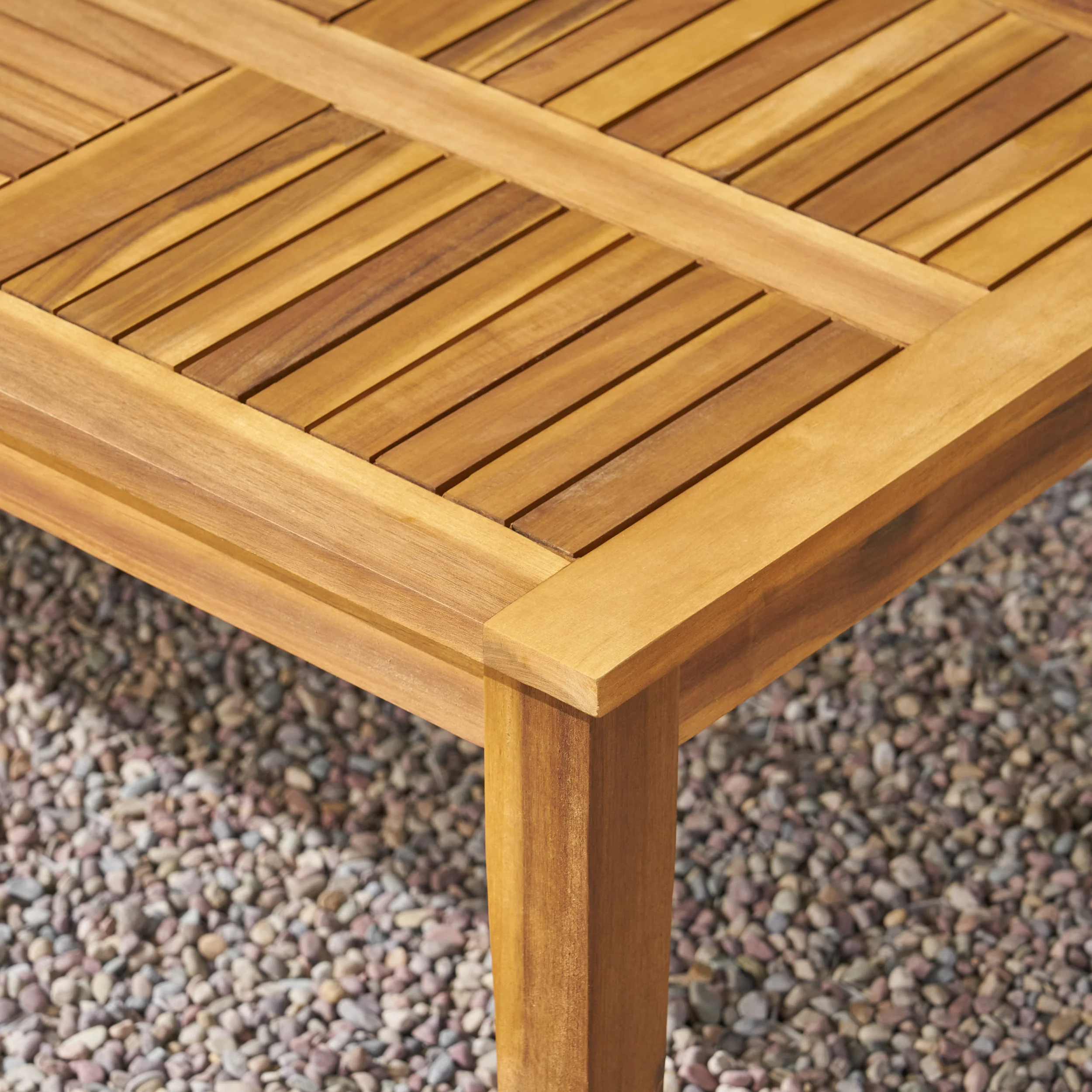 Spring Spender Outdoor 4 Piece Wood and Wicker Chat Set - furnishings