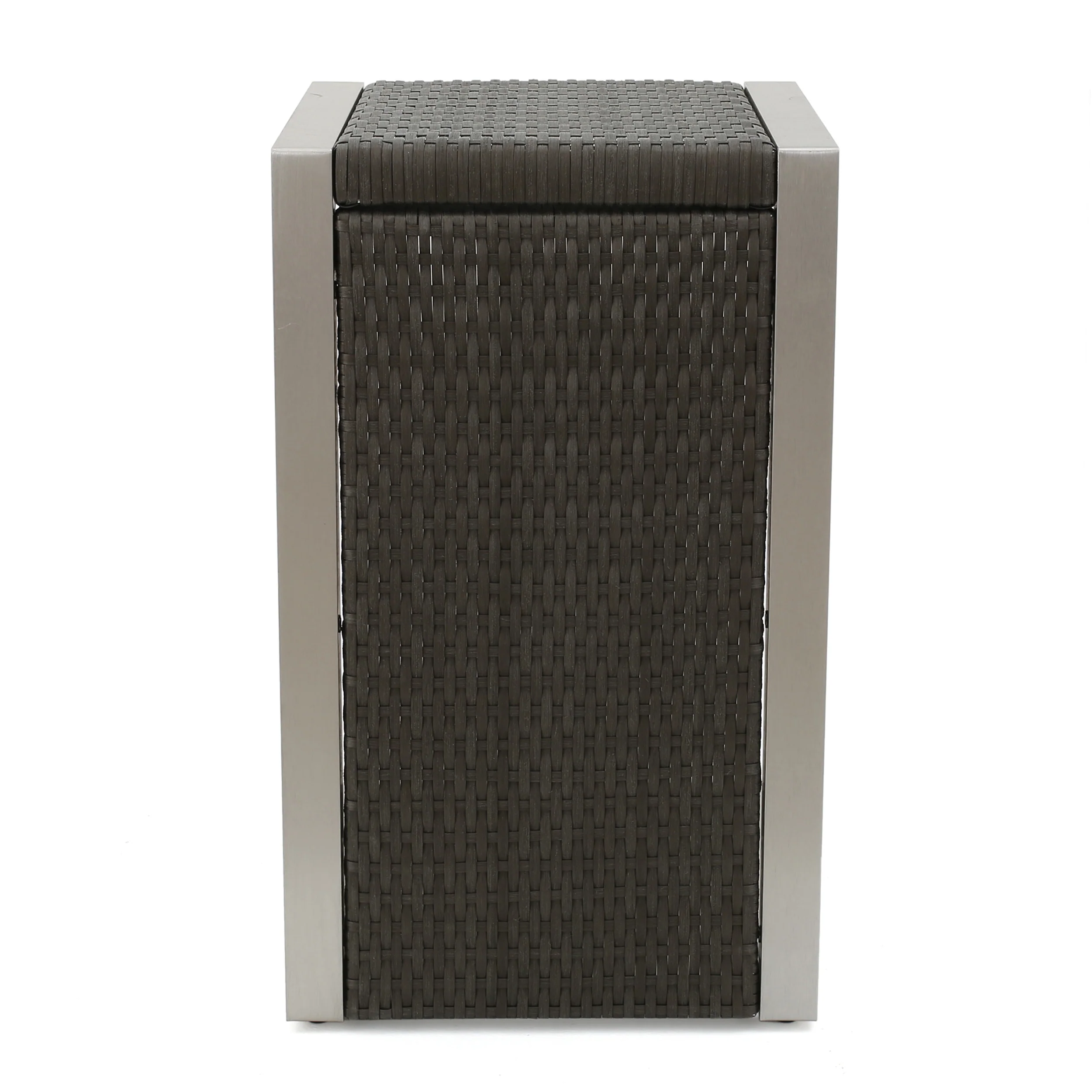 Crested-Bay Modern Aluminum C-Shaped End Table - furnishings