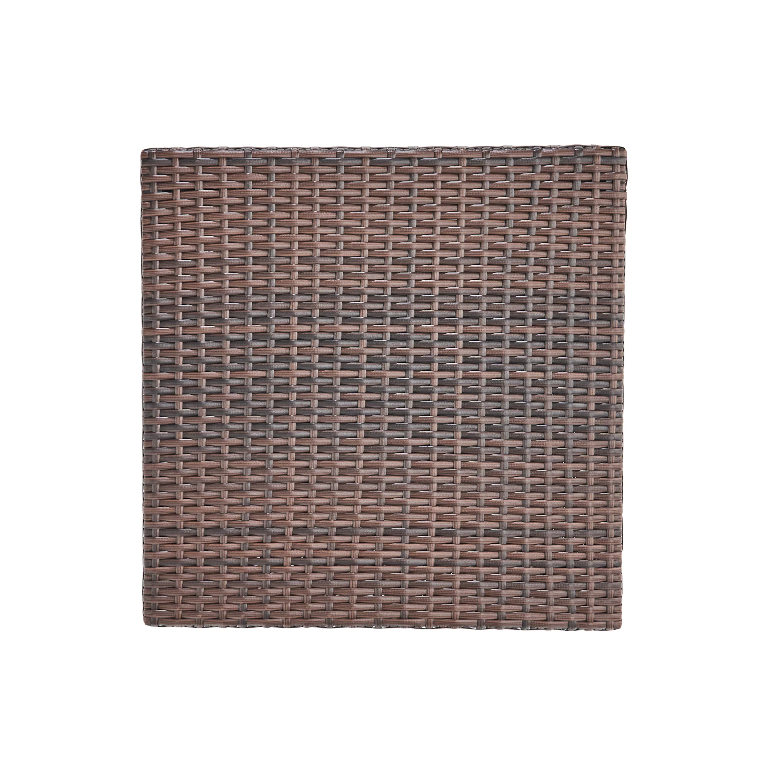 Lakeport Outdoor 3pc Brown Wicker Side Table Set - furnishings