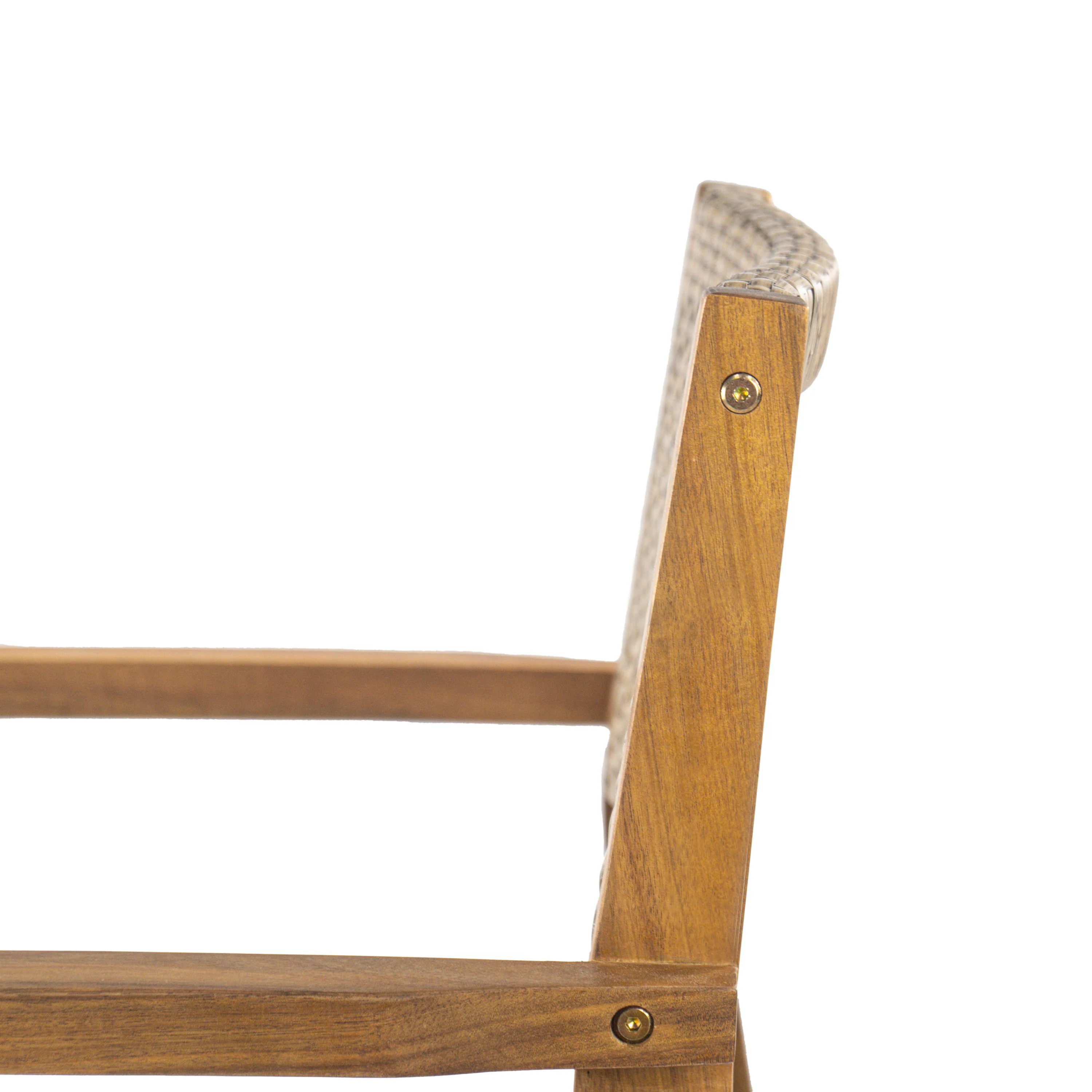 Summerlyn Patio Acacia Wood Dining Chairs, PE Wicker, Set of 2 - furnishings