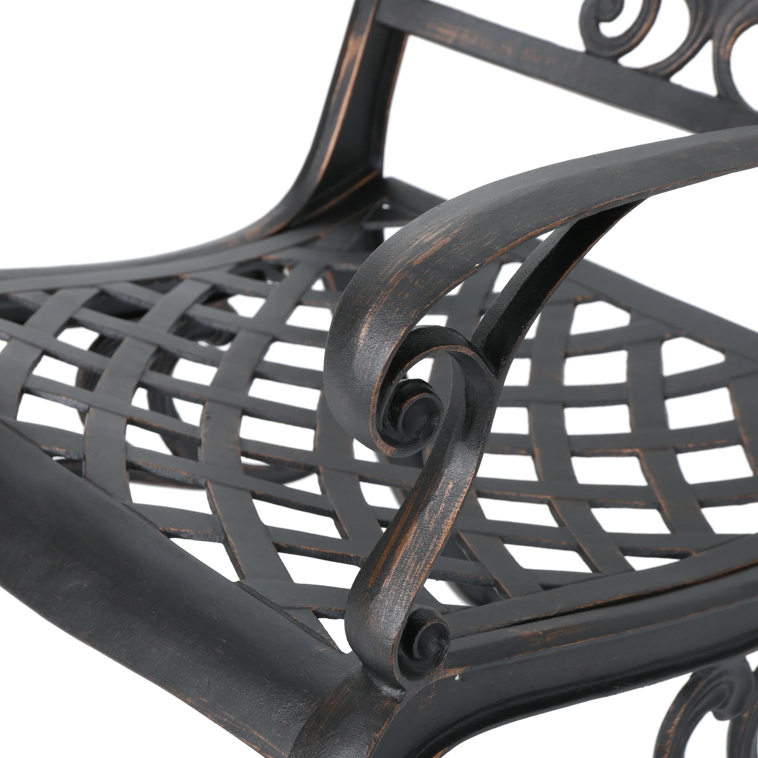 Myrtle Beach Outdoor Patina Copper Finished Aluminum Dining Chairs (Set of 2) - furnishings