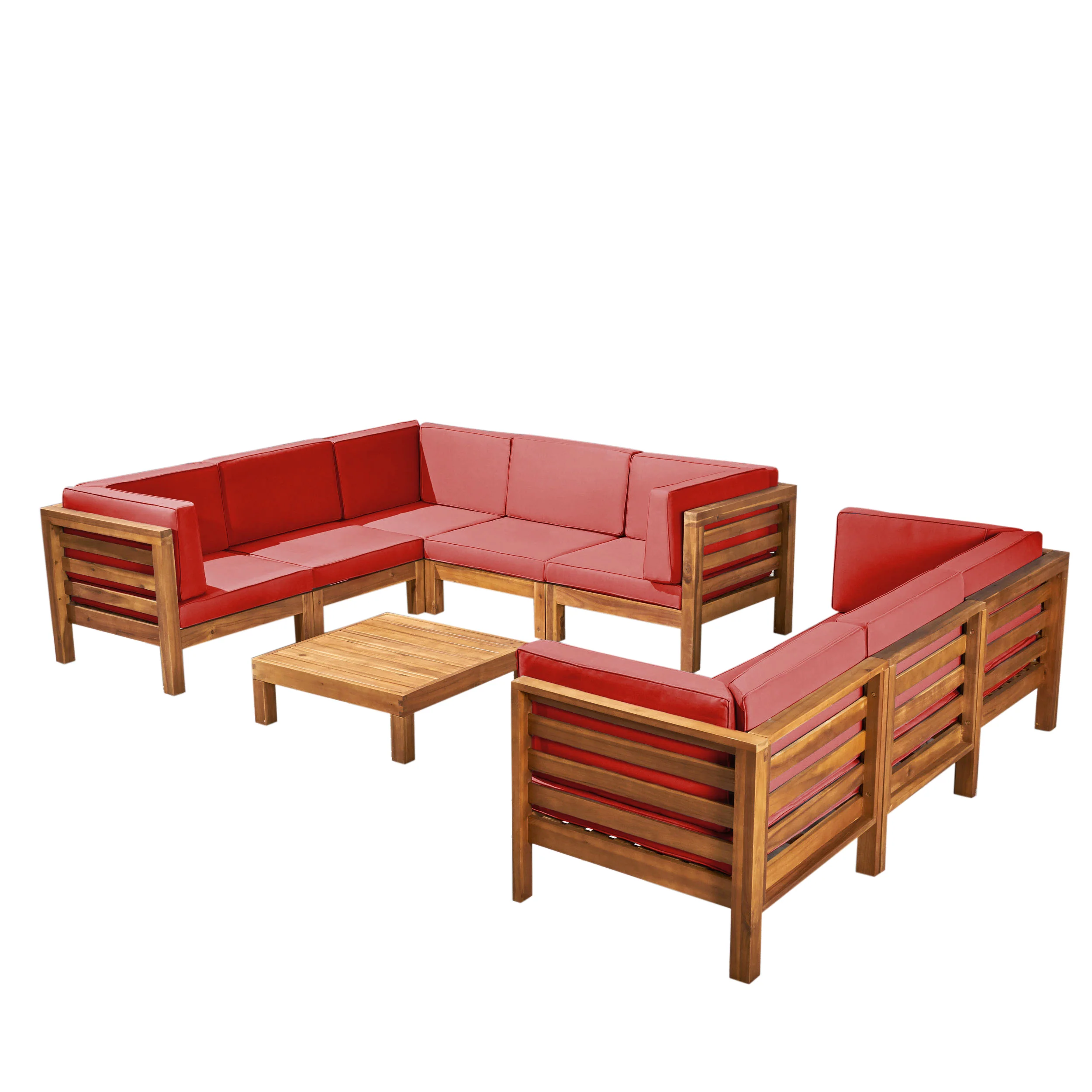 Ravello Outdoor Sectional Sofa Set with Coffee Table - furnishings