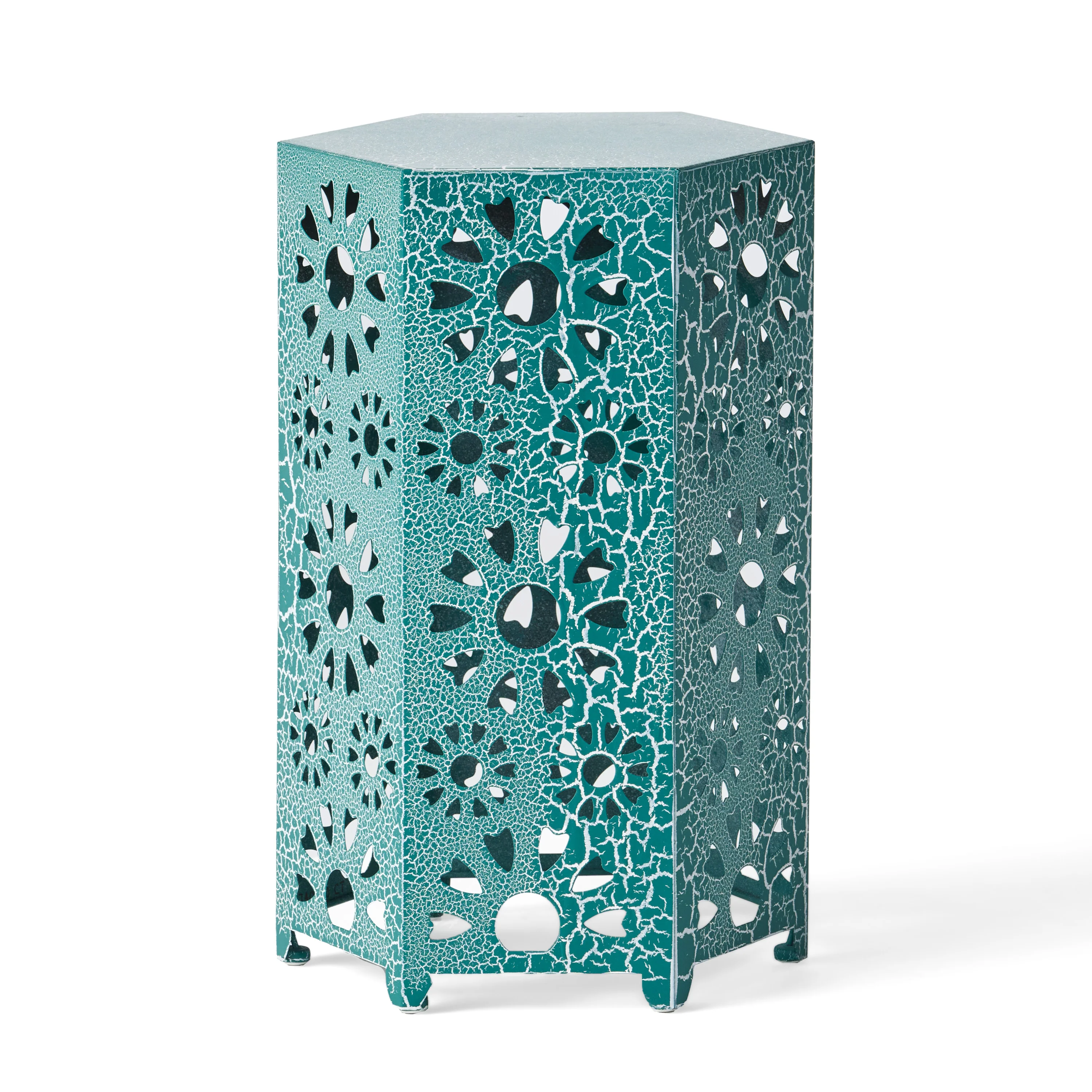 Elliot Outdoor 14 Inch Sunburst Iron Side Table - furnishings