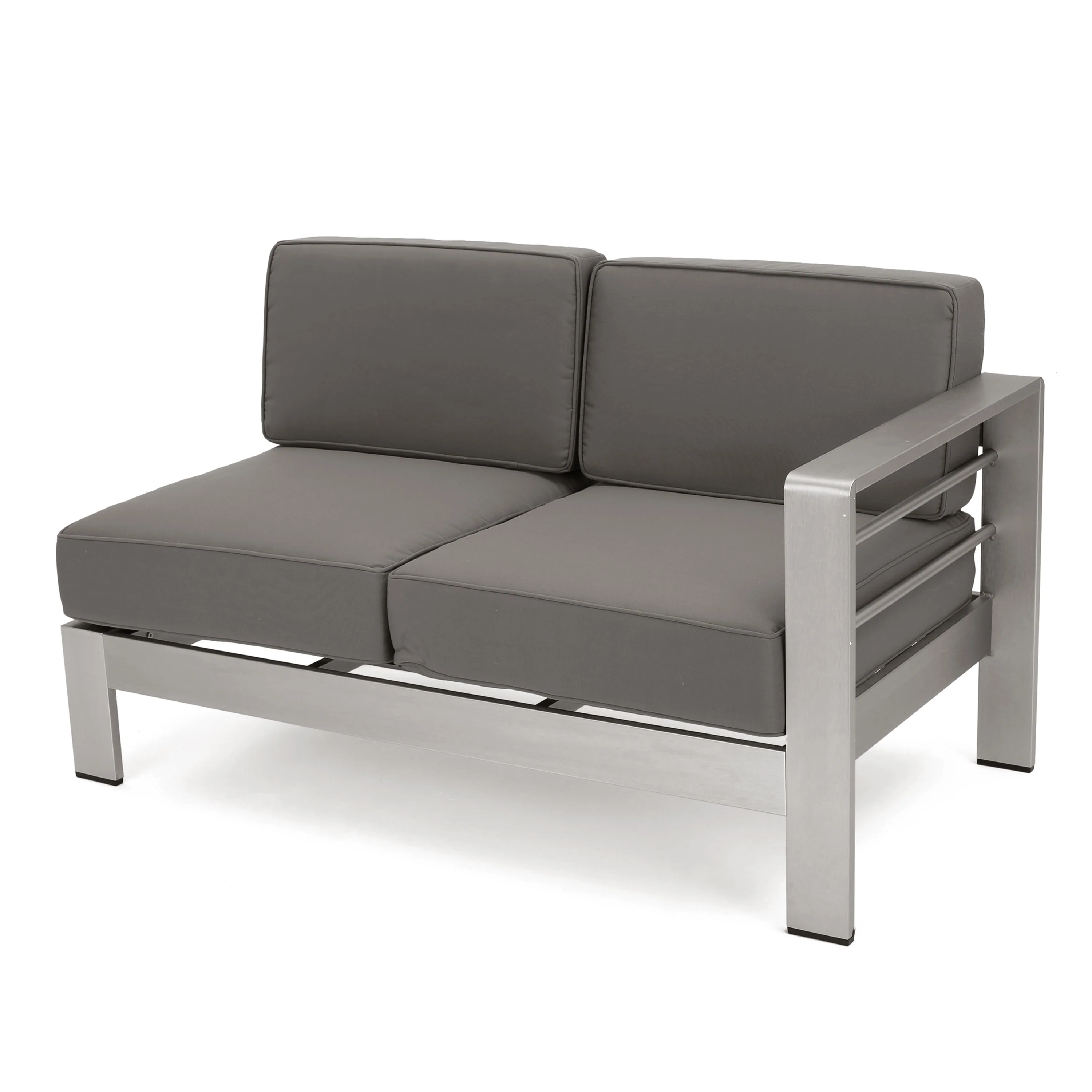 Scalett Outdoor 5 Seater Aluminum Chat Set with Fire Pit - furnishings