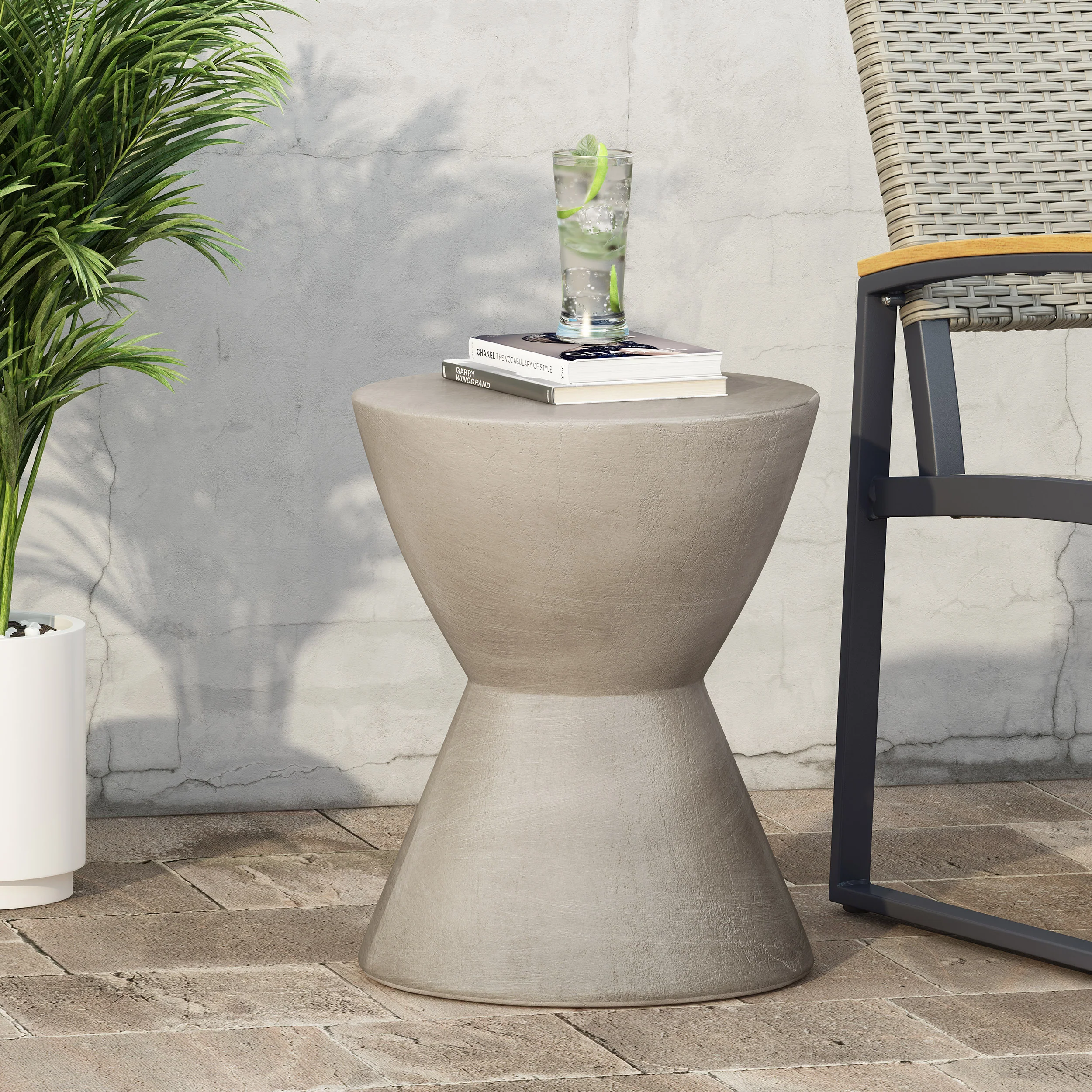 Billion Outdoor Lightweight Concrete Side Table - furnishings