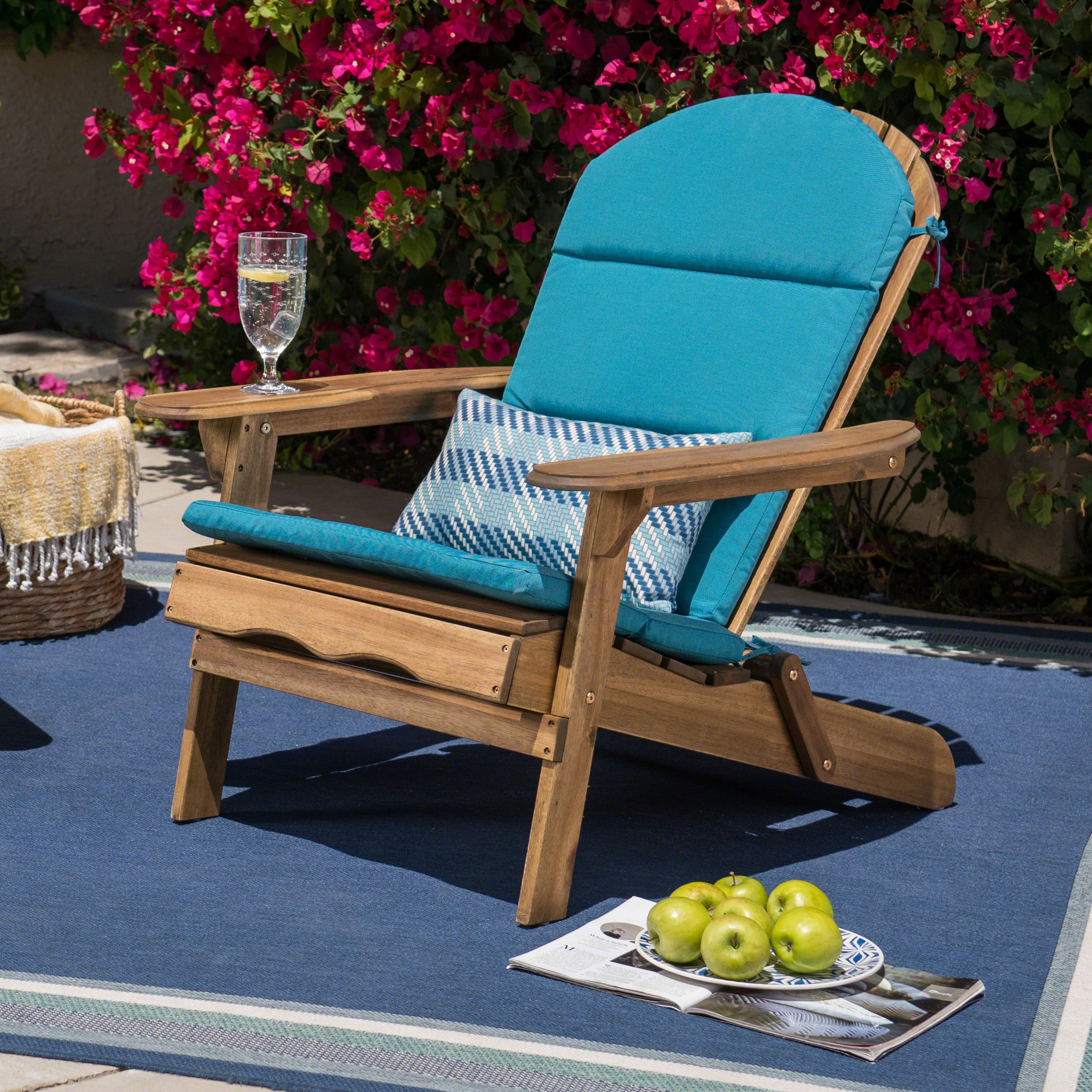 Terry Outdoor Water-Resistant Adirondack Chair Cushions - furnishings