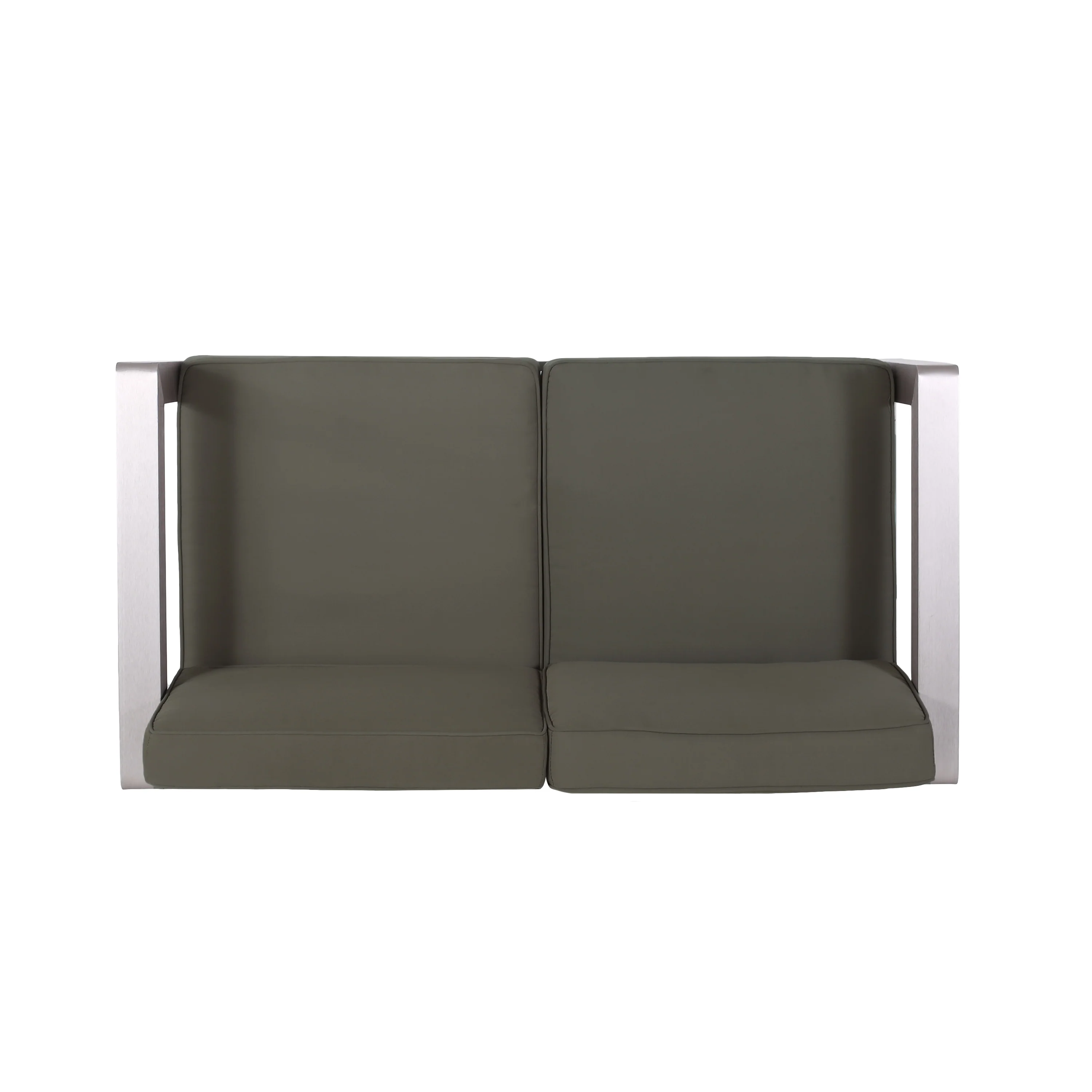 Gianelle Outdoor Modern 4 Seater Aluminum Chat Set with Fire Pit and Tank Holder - furnishings