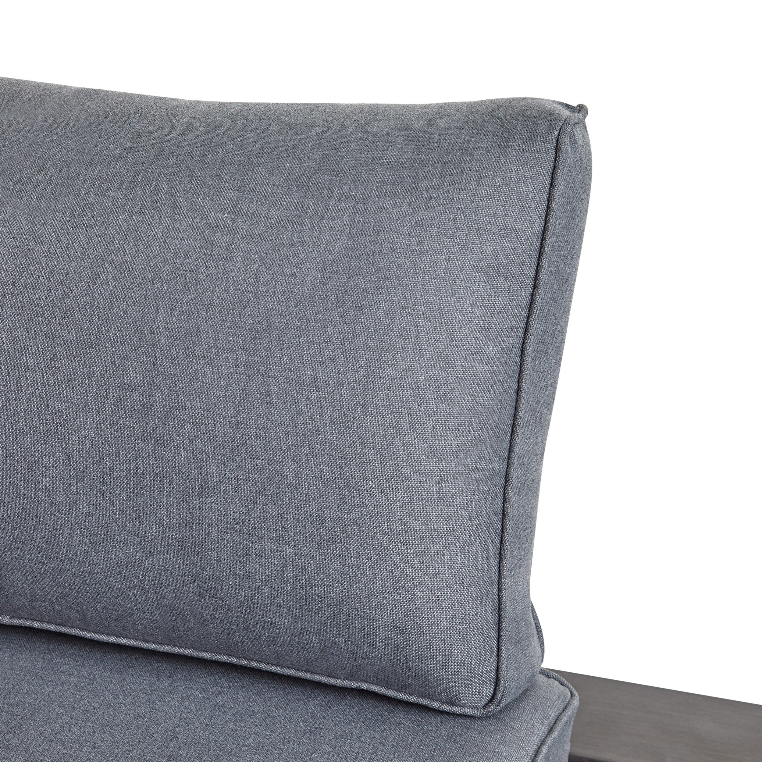 Blessen Outdoor Aluminum and Wood V-Shaped Sofa Set with Cushions - furnishings