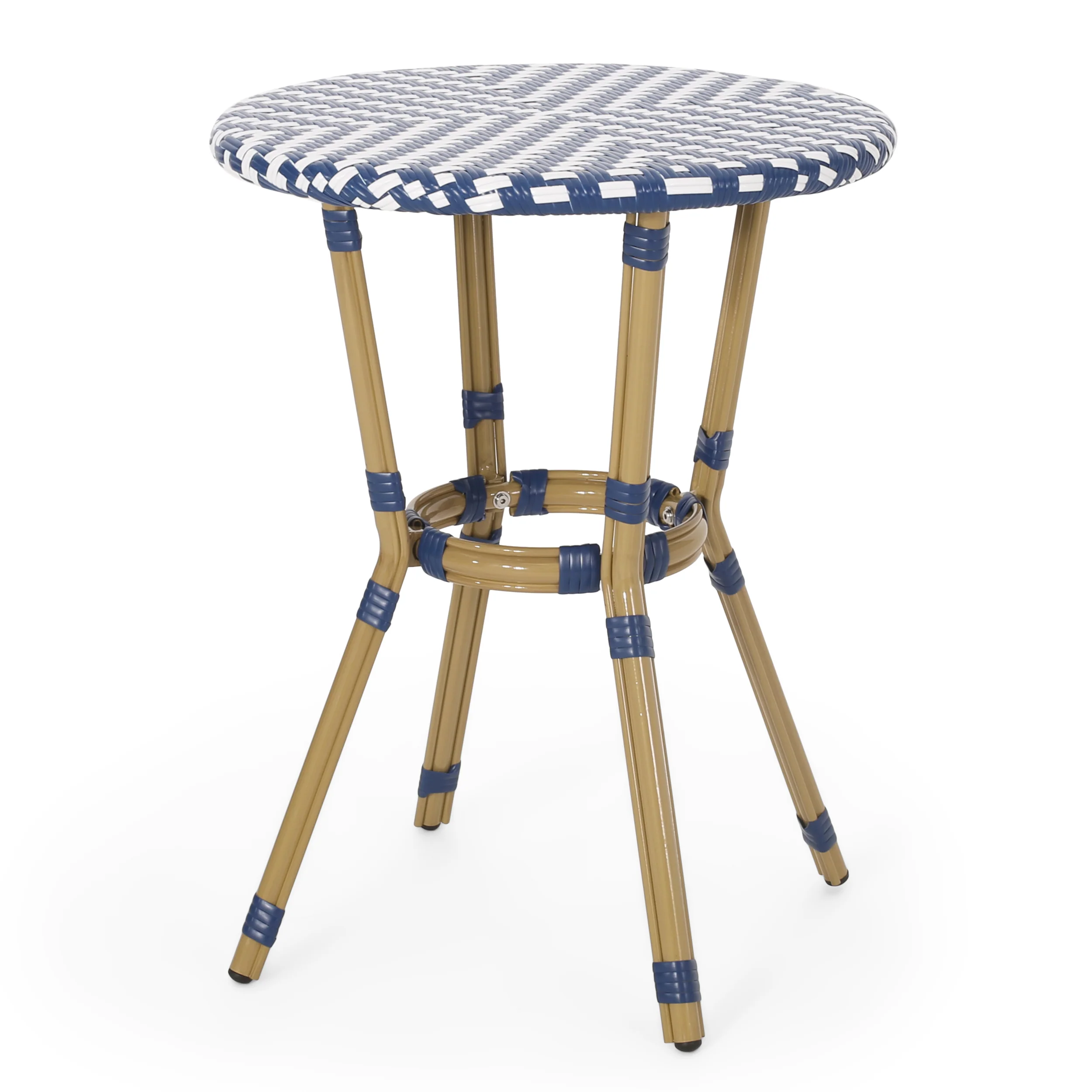 Deshler Outdoor Aluminum French Bistro Table - furnishings