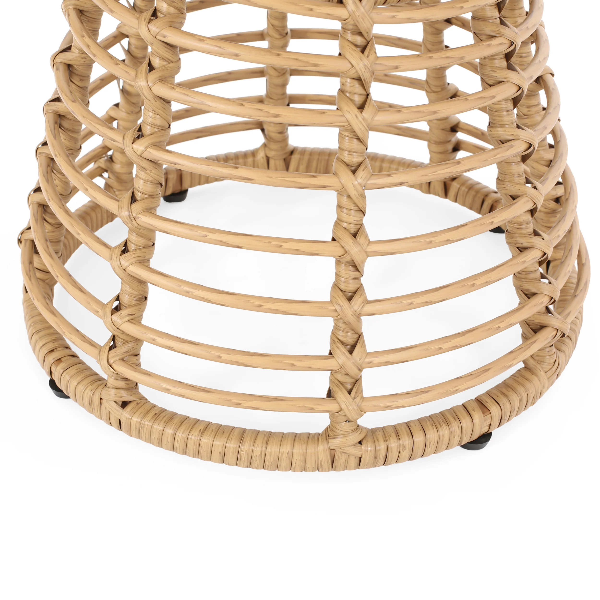 Hawaiian Pedro Outdoor Wicker Side Table - furnishings